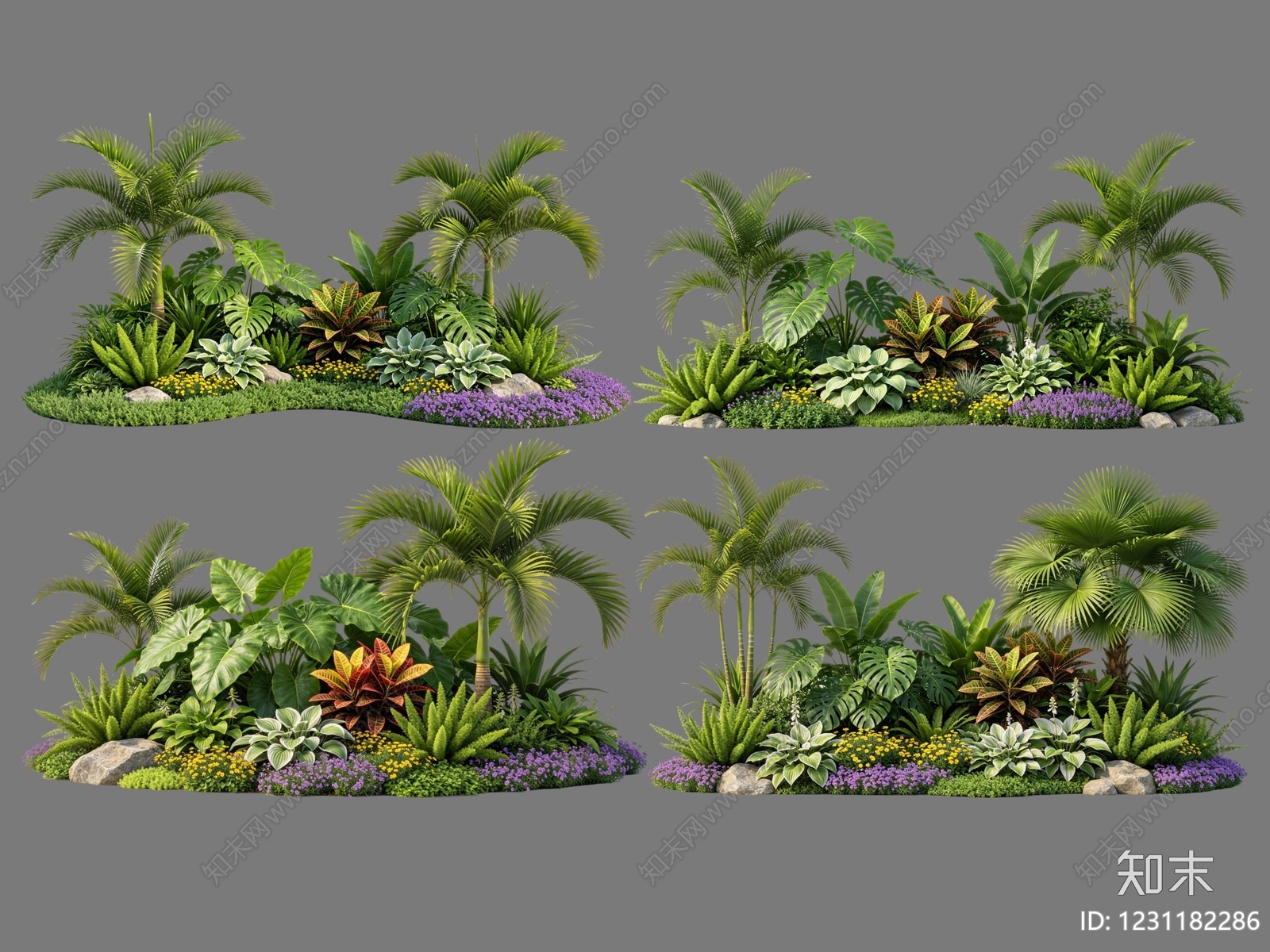 现代主义花境SU模型下载【ID:1231182286】