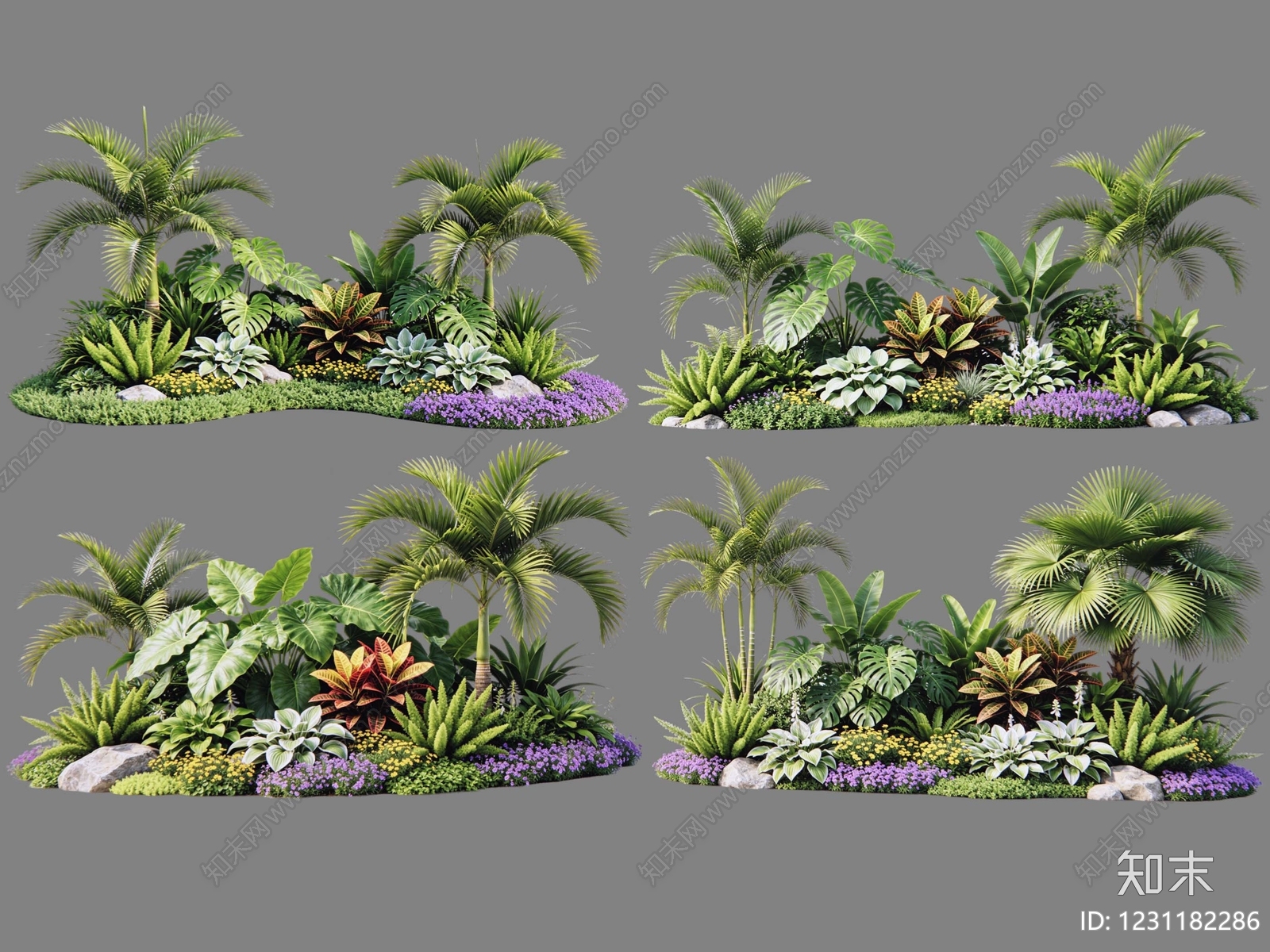 现代主义花境SU模型下载【ID:1231182286】
