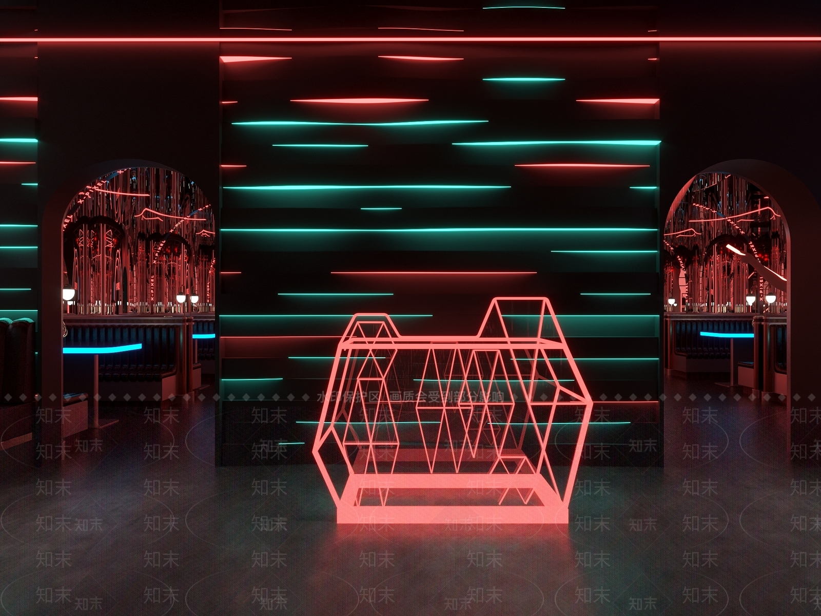 赛博朋克风酒吧3D模型下载【ID:1231183915】