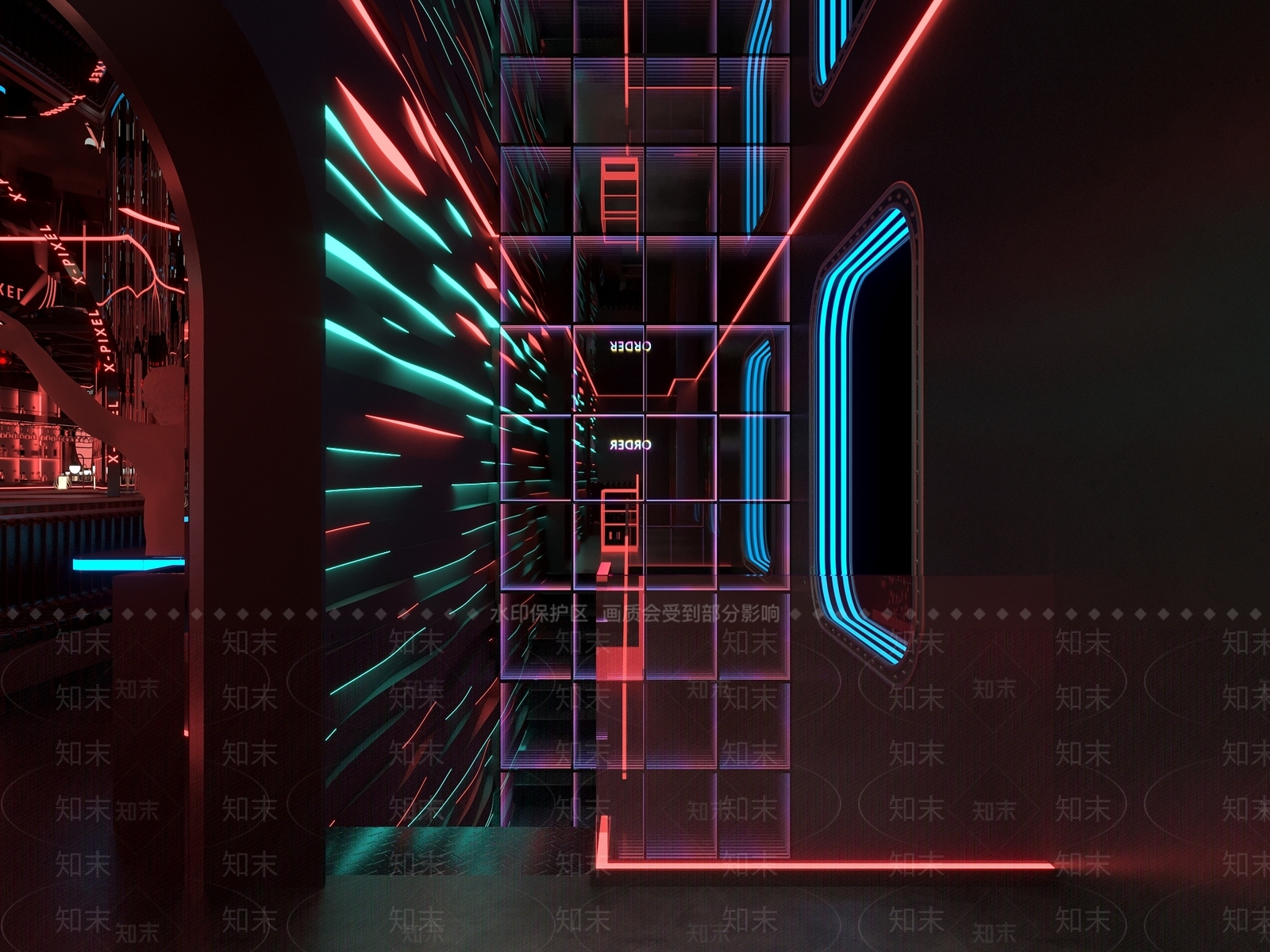 赛博朋克风酒吧3D模型下载【ID:1231183915】