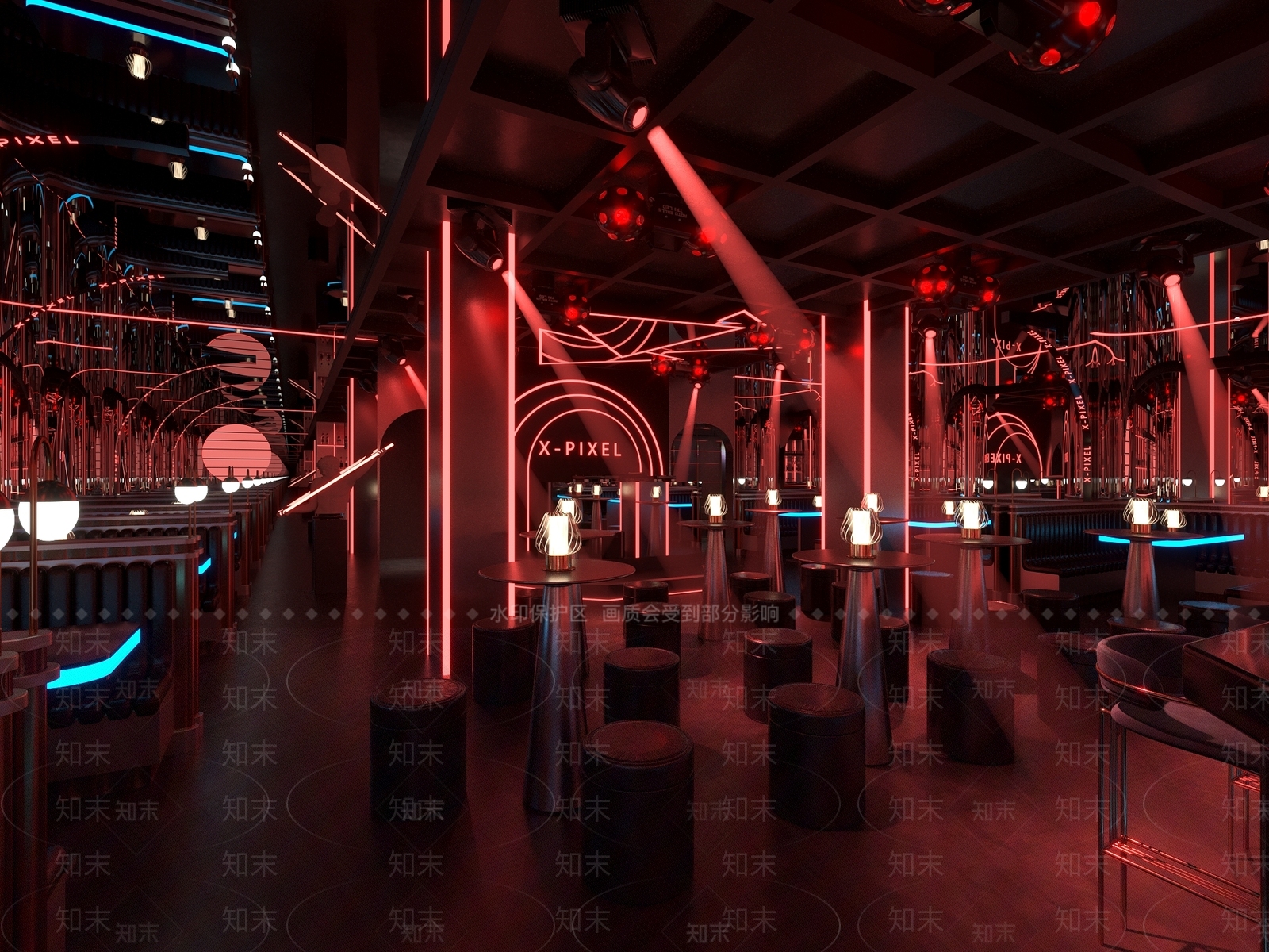 赛博朋克风酒吧3D模型下载【ID:1231183915】