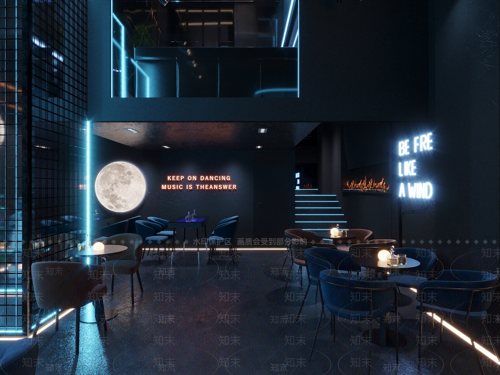 赛博朋克风酒吧3D模型下载【ID:1231184546】