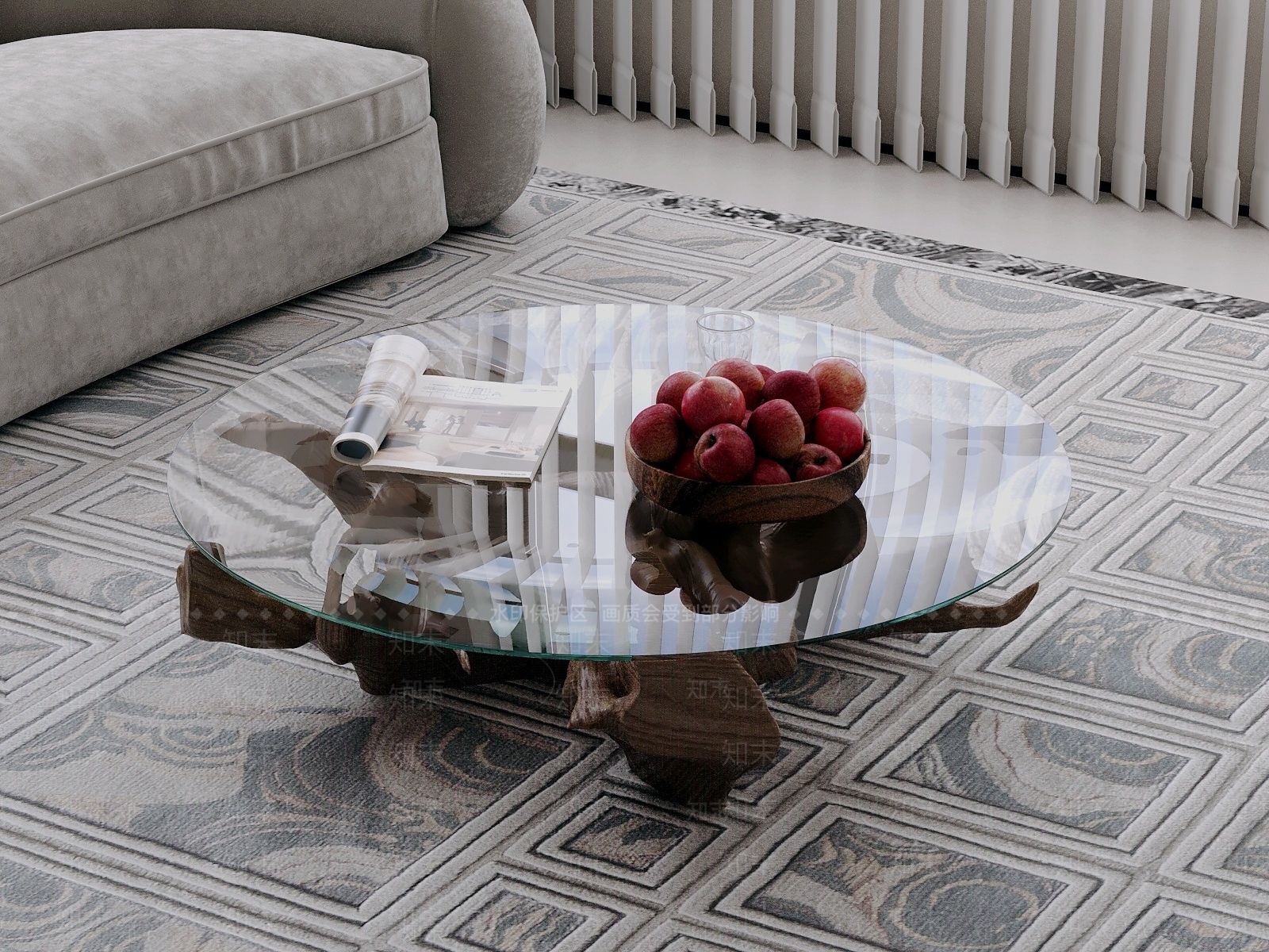 现代简约茶几3D模型下载【ID:1231184619】