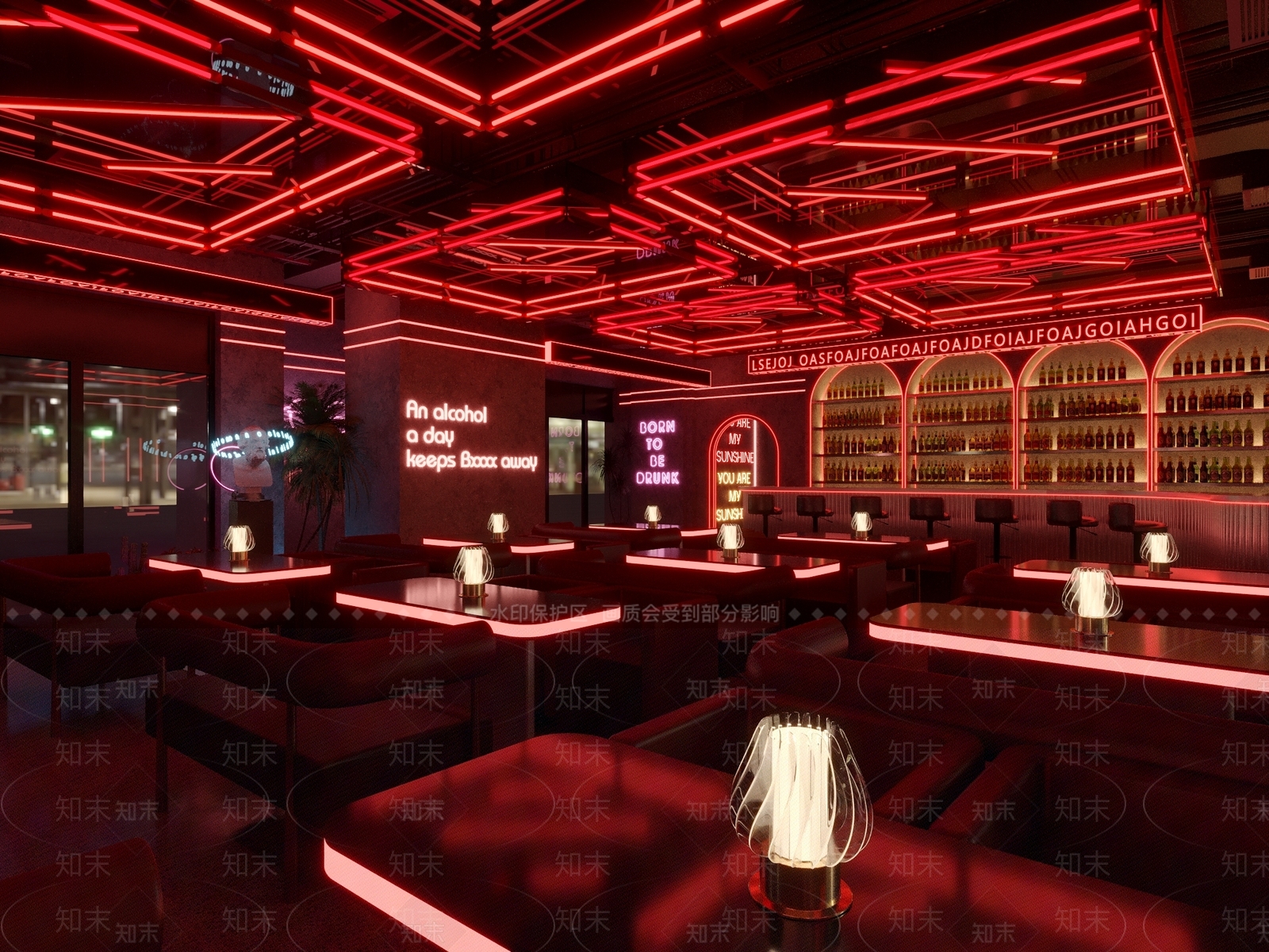 赛博朋克风酒吧3D模型下载【ID:1231184838】