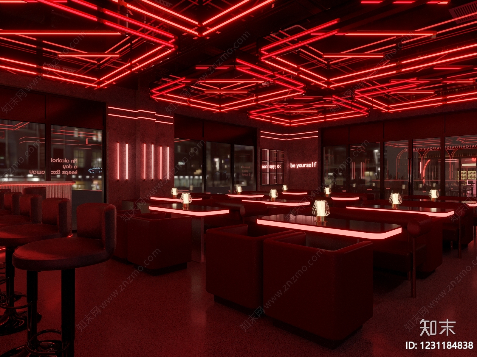 赛博朋克风酒吧3D模型下载【ID:1231184838】