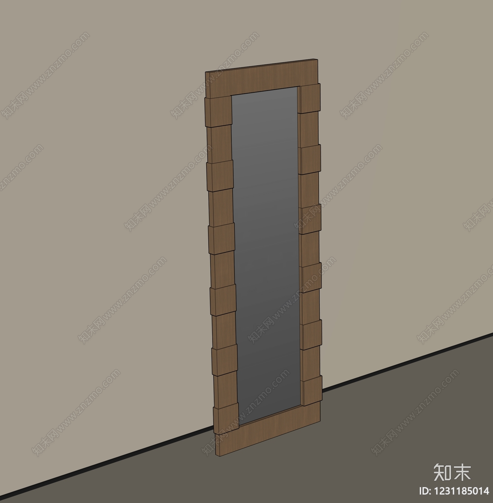 中古风全身镜SU模型下载【ID:1231185014】