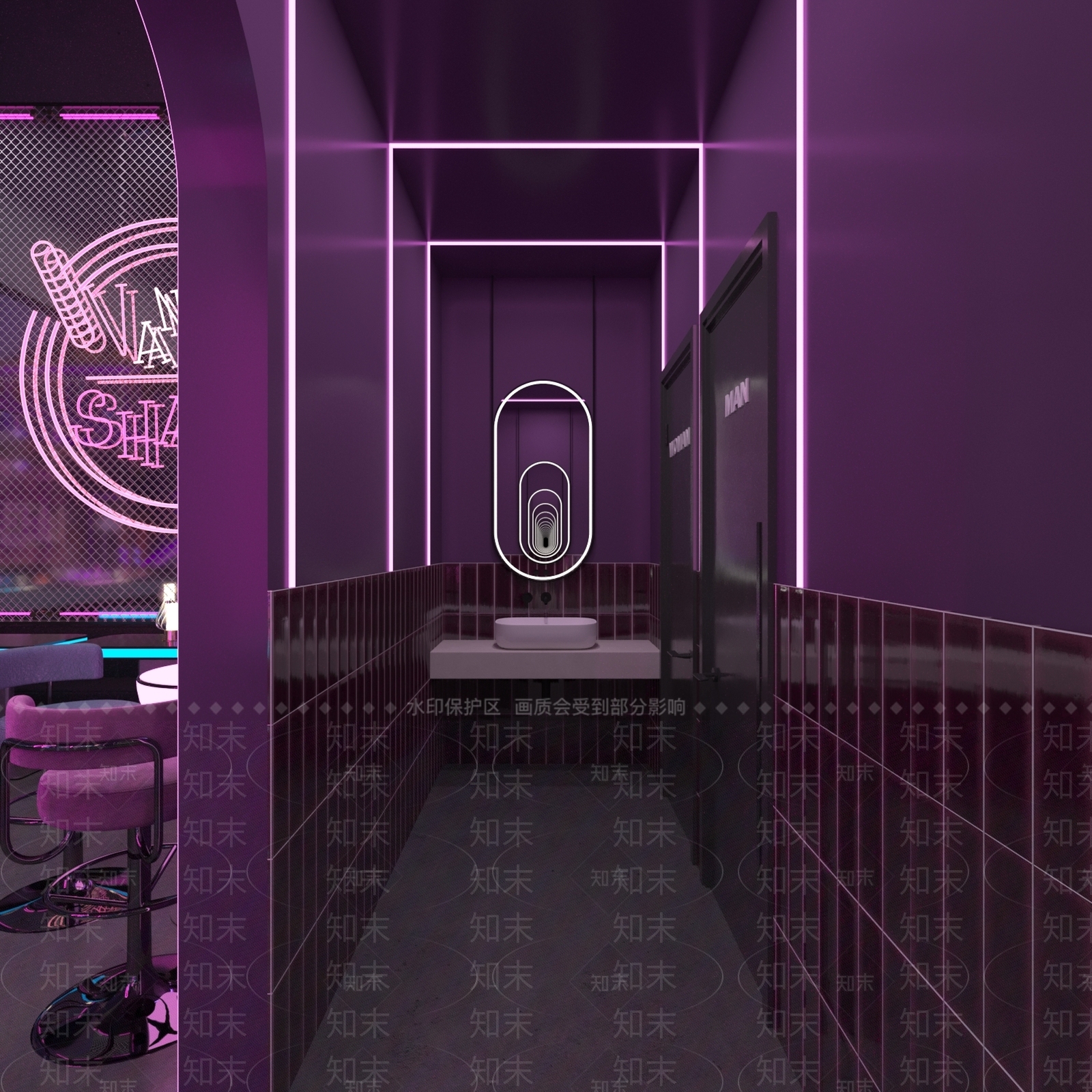 赛博朋克风酒吧3D模型下载【ID:1231184969】
