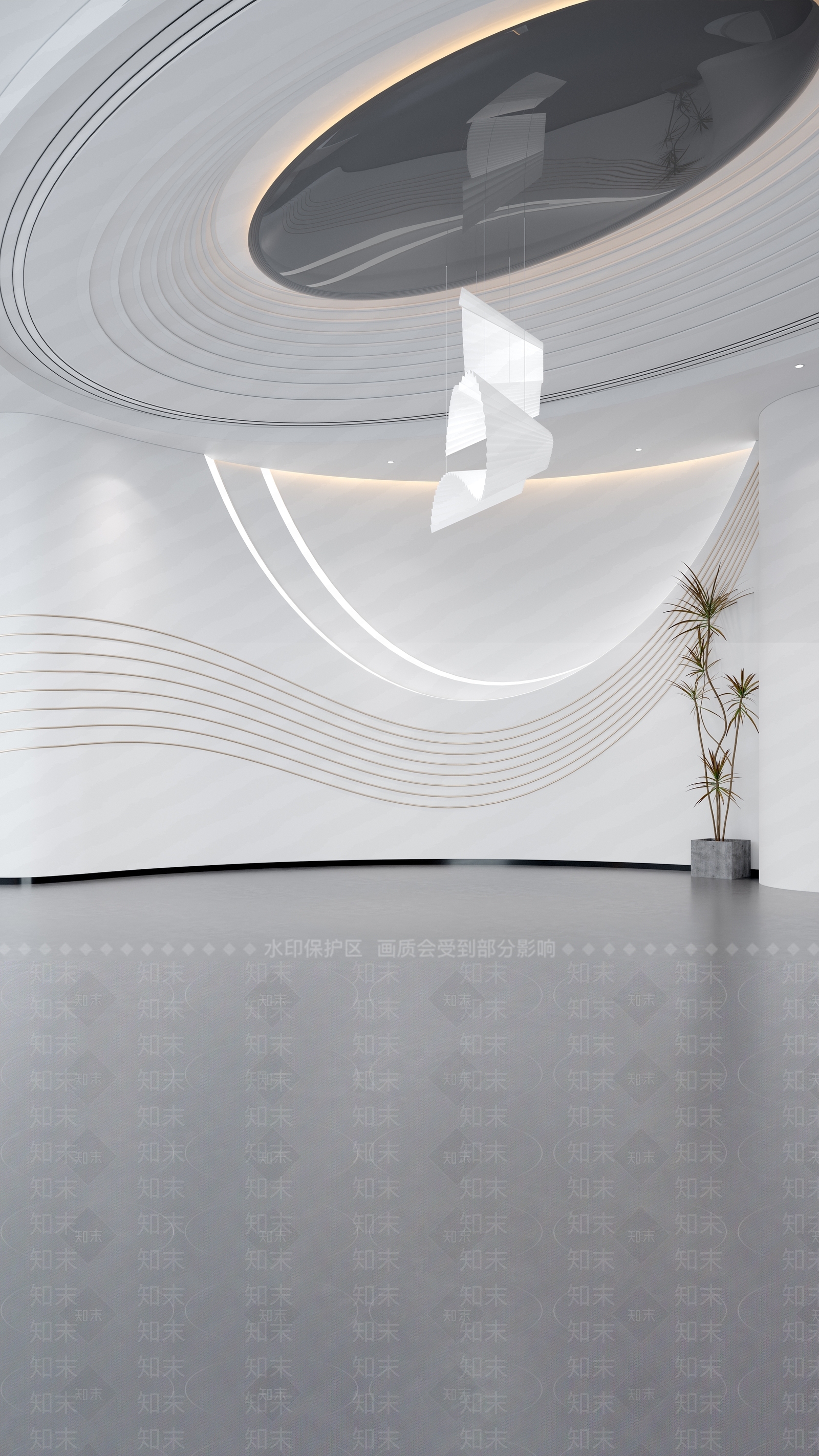 极简办公大厅3D模型下载【ID:1231185564】