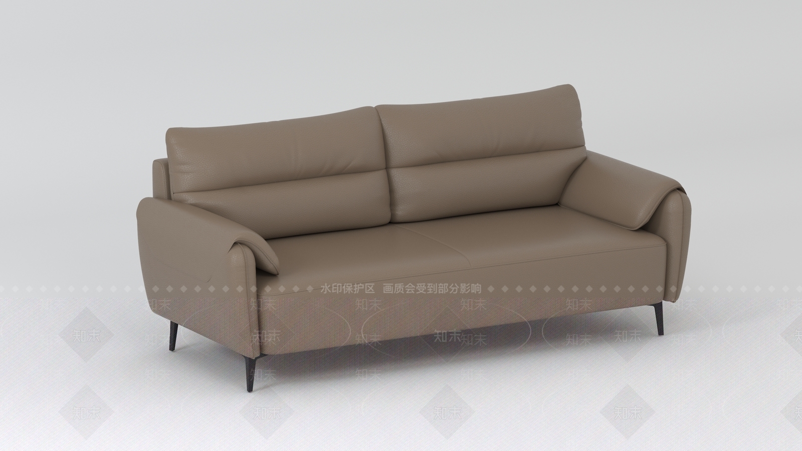 意式极简双人沙发3D模型下载【ID:1231186270】