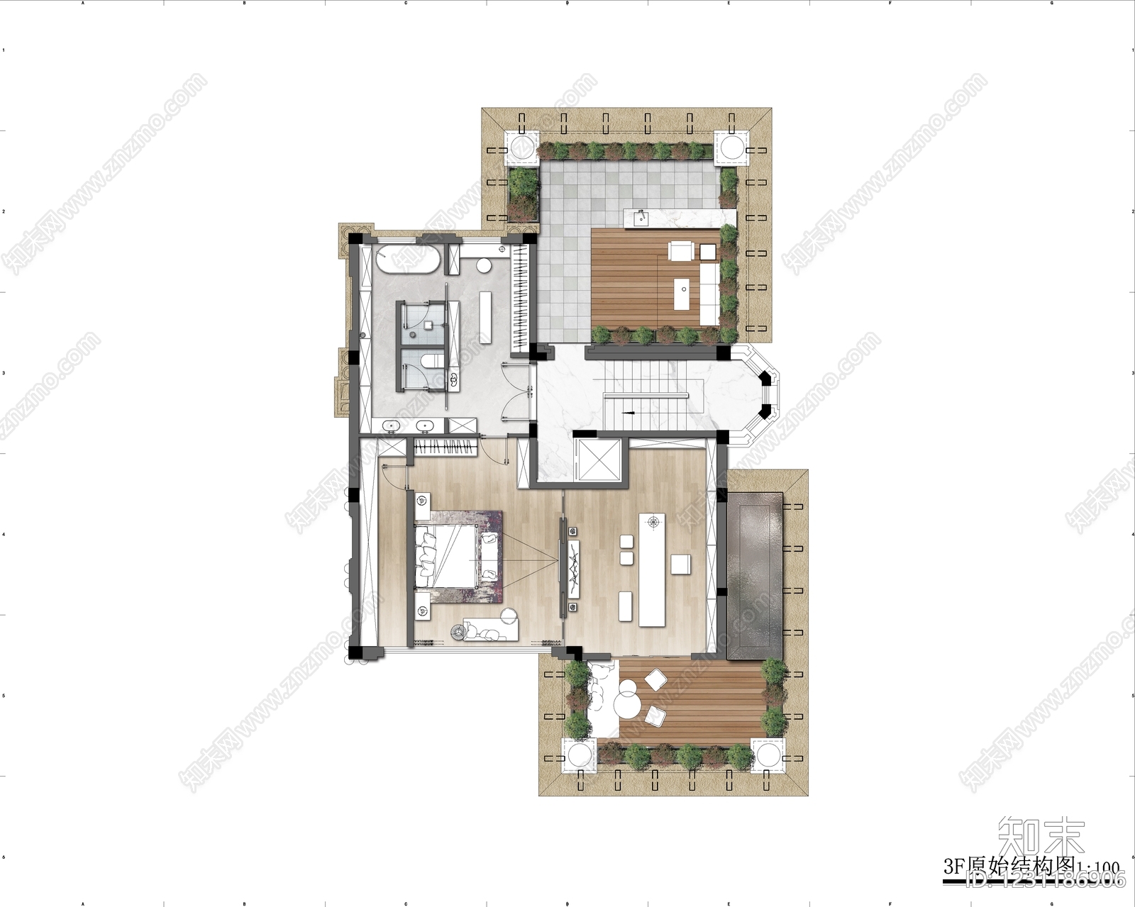 别墅cad施工图下载【ID:1231186906】
