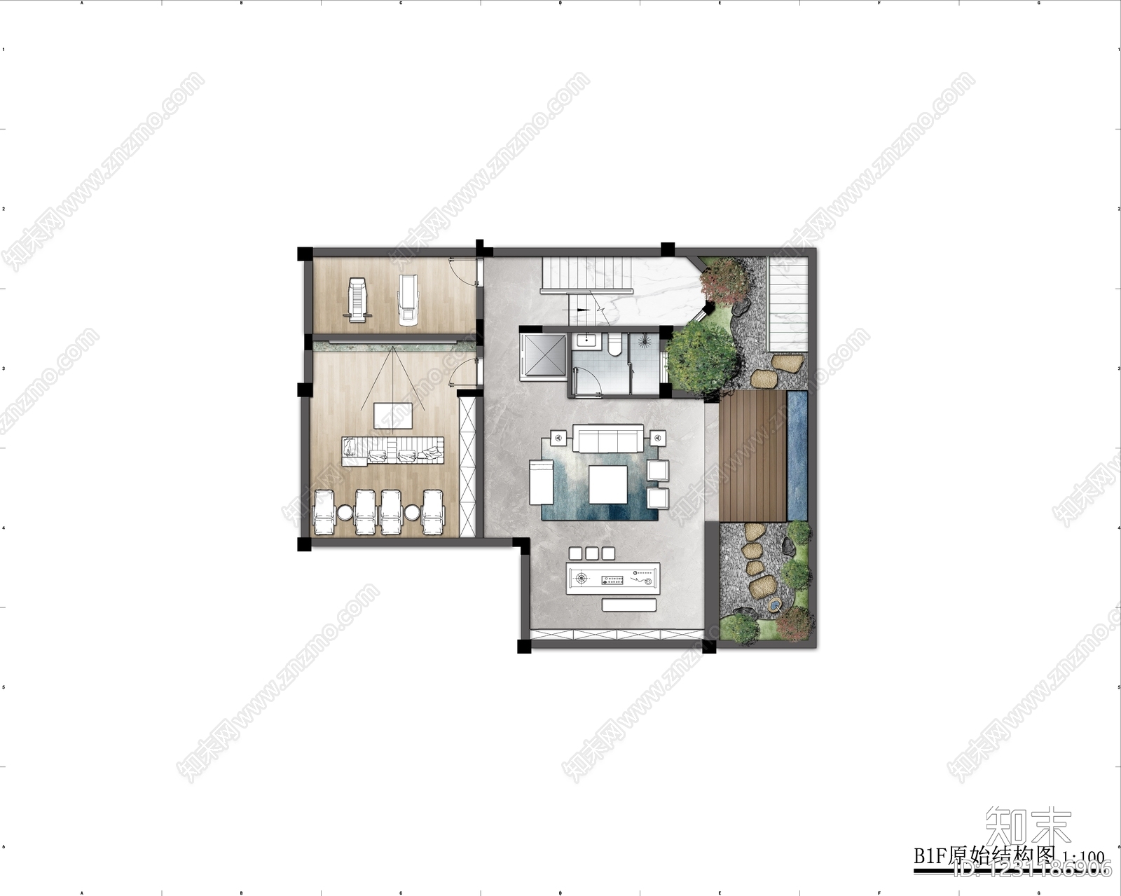 别墅cad施工图下载【ID:1231186906】