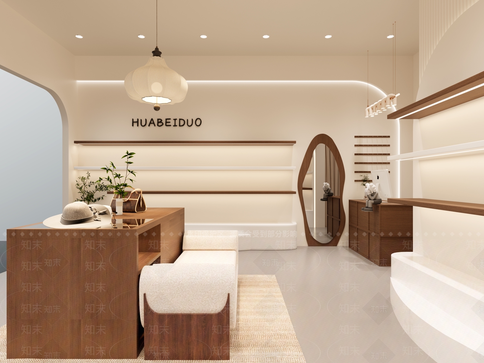 奶油风服装店3D模型下载【ID:1231187784】