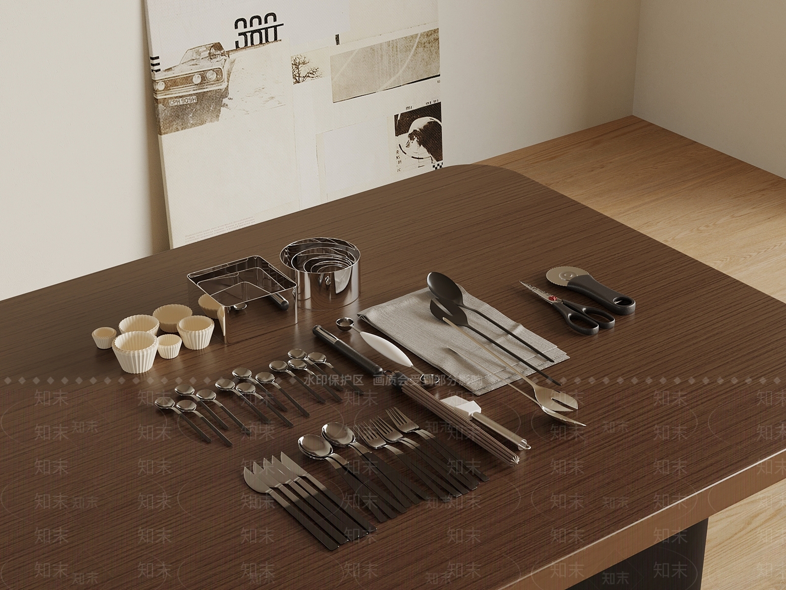 餐具3D模型下载【ID:1231189053】