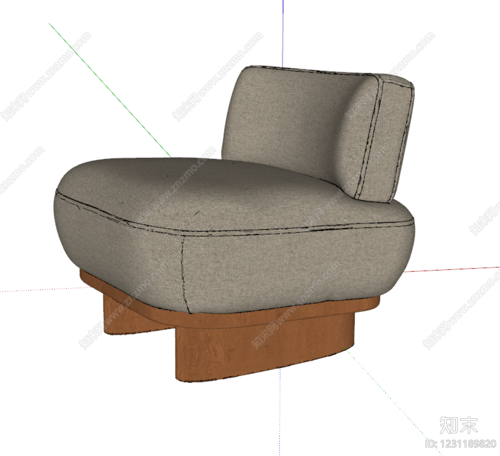 中古风休闲椅SU模型下载【ID:1231189820】