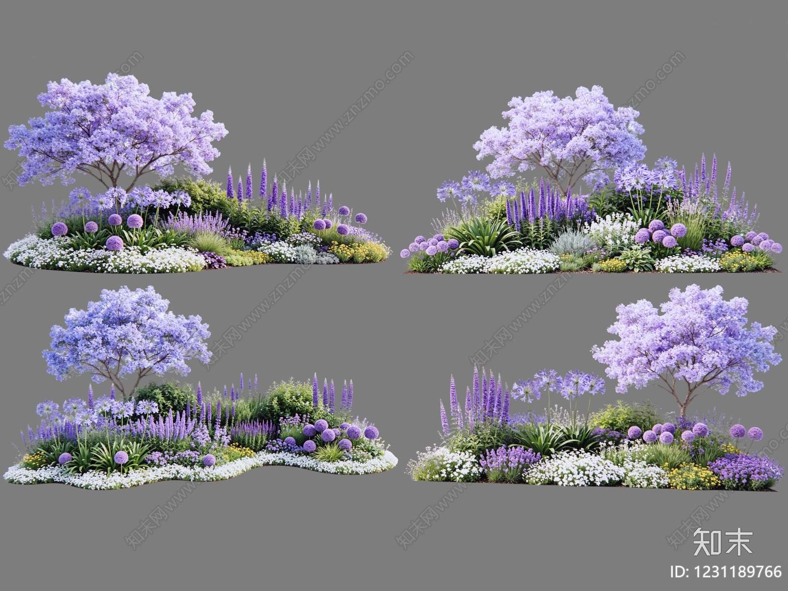 现代主义花境SU模型下载【ID:1231189766】
