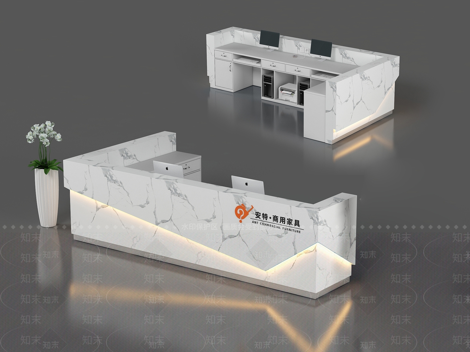 现代简约前台3D模型下载【ID:1231190633】