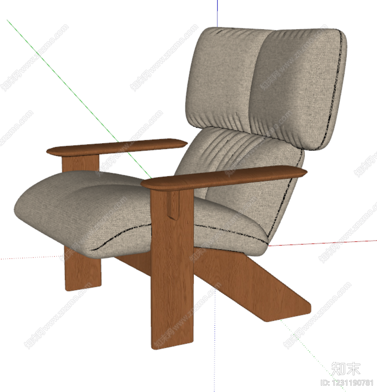 中古风休闲椅SU模型下载【ID:1231190781】