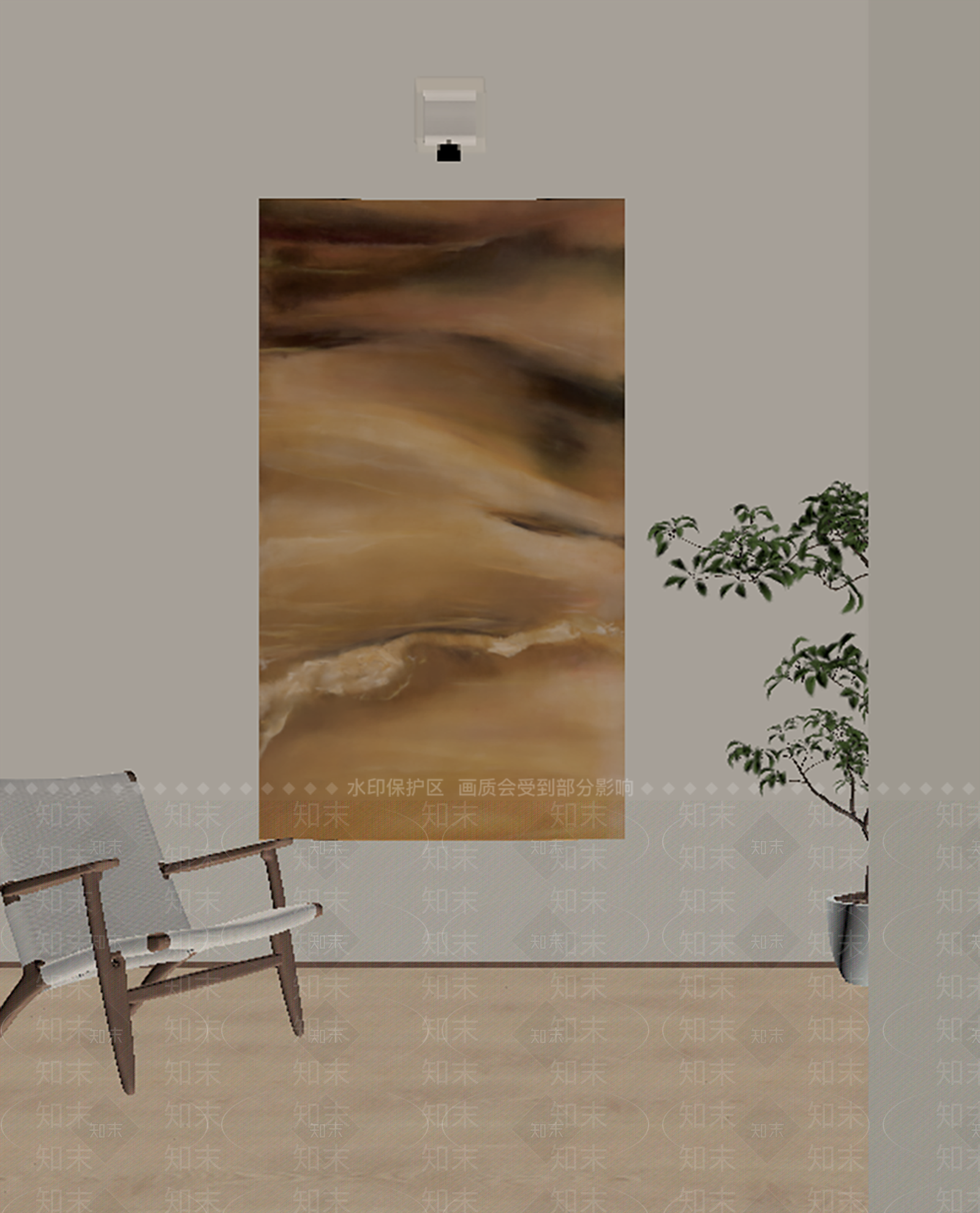 奶油风挂画SU模型下载【ID:1231190909】