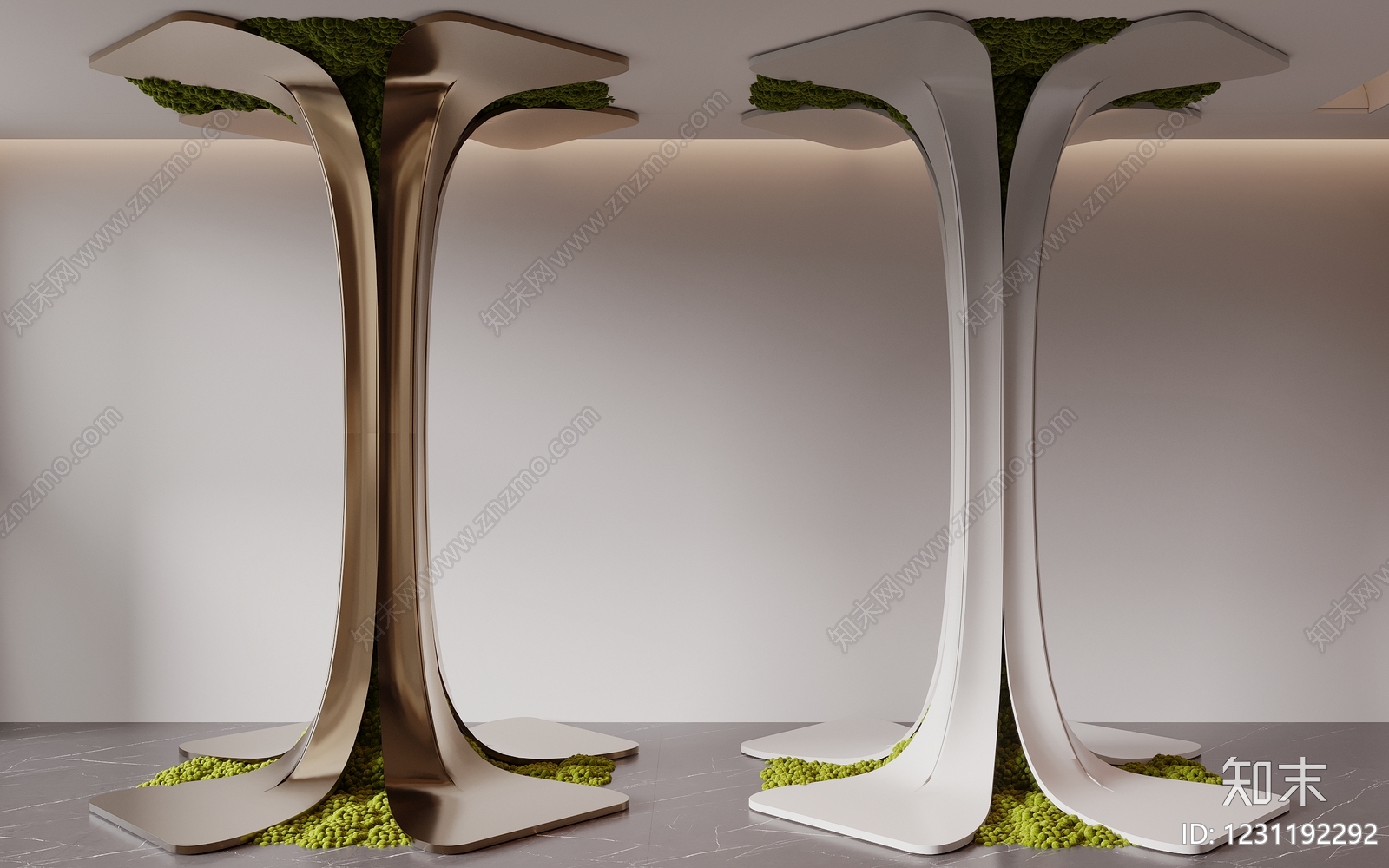 未来主义梁柱节点3D模型下载【ID:1231192292】