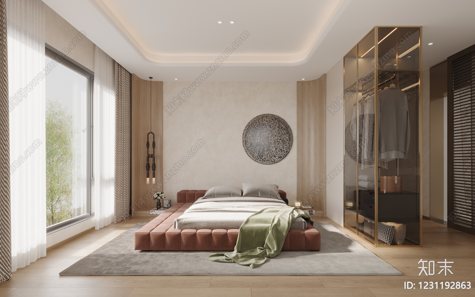 轻奢主卧3D模型下载【ID:1231192863】