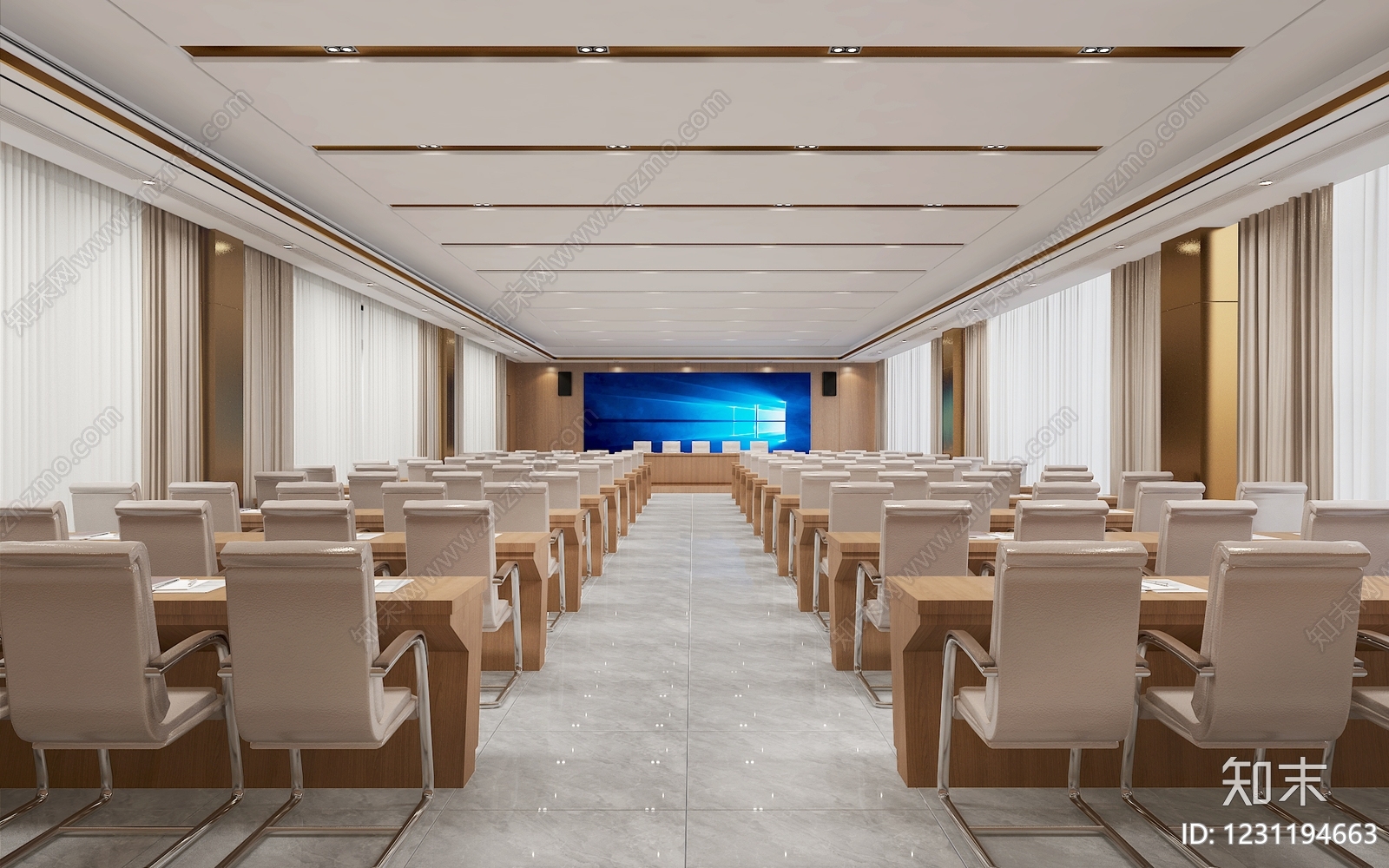 轻奢会议室3D模型下载【ID:1231194663】