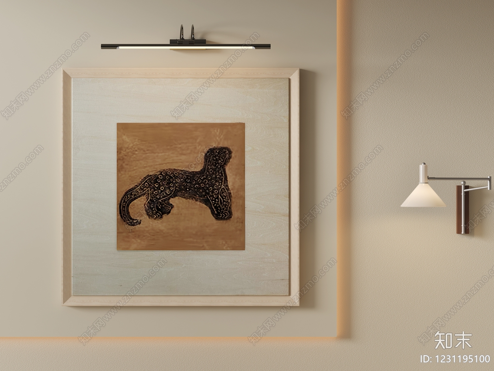 原木风儿童挂画3D模型下载【ID:1231195100】