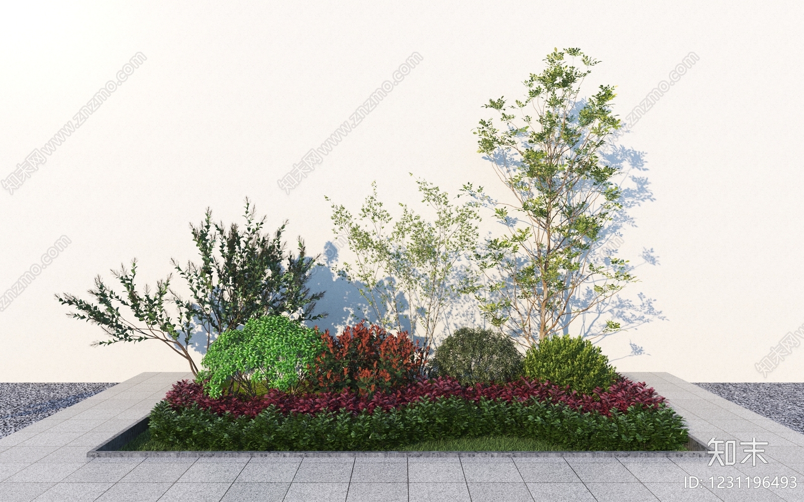 现代主义植物堆3D模型下载【ID:1231196493】