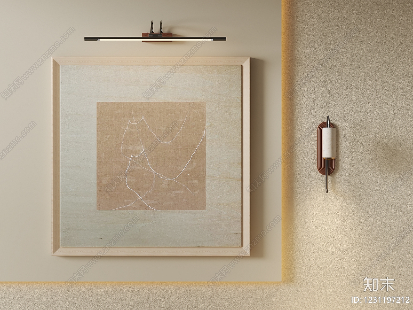 侘寂挂画SU模型下载【ID:1231197212】