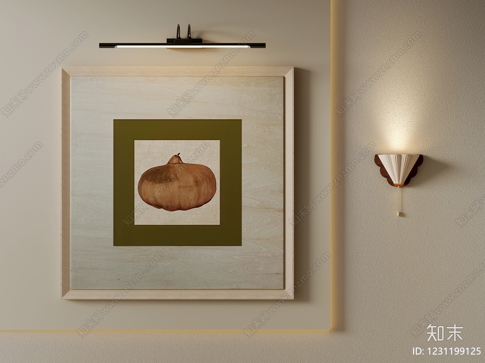 中古风抽象挂画3D模型下载【ID:1231199125】