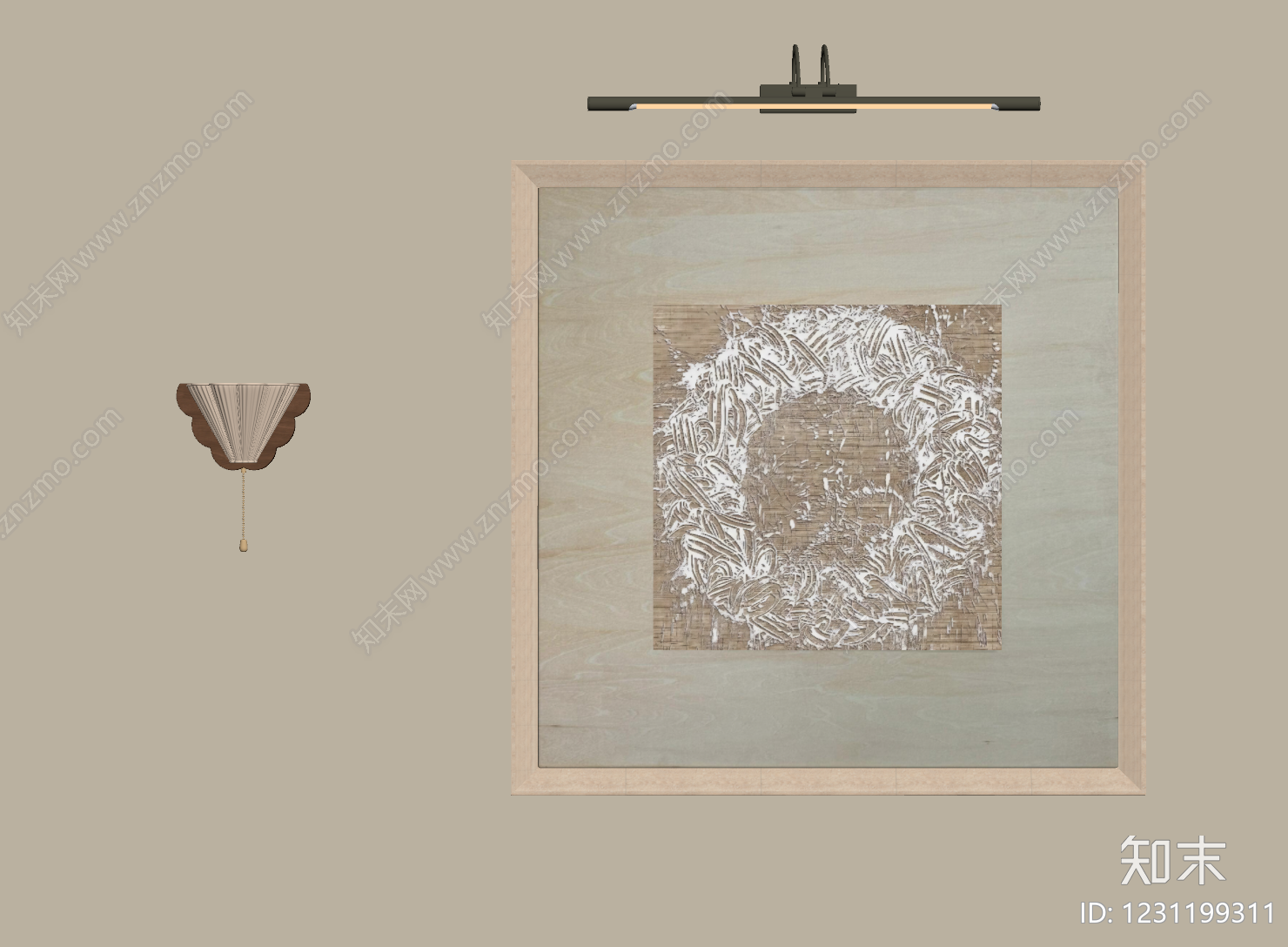 奶油风儿童挂画SU模型下载【ID:1231199311】