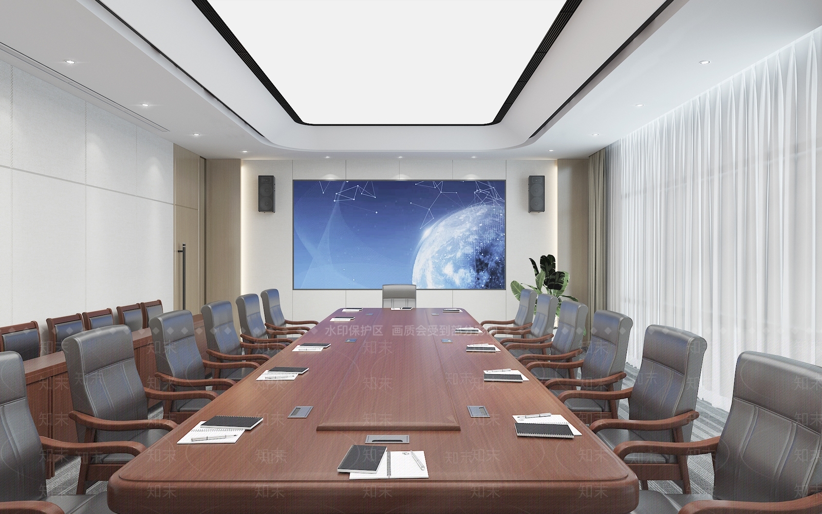 现代简约会议室3D模型下载【ID:1231200128】