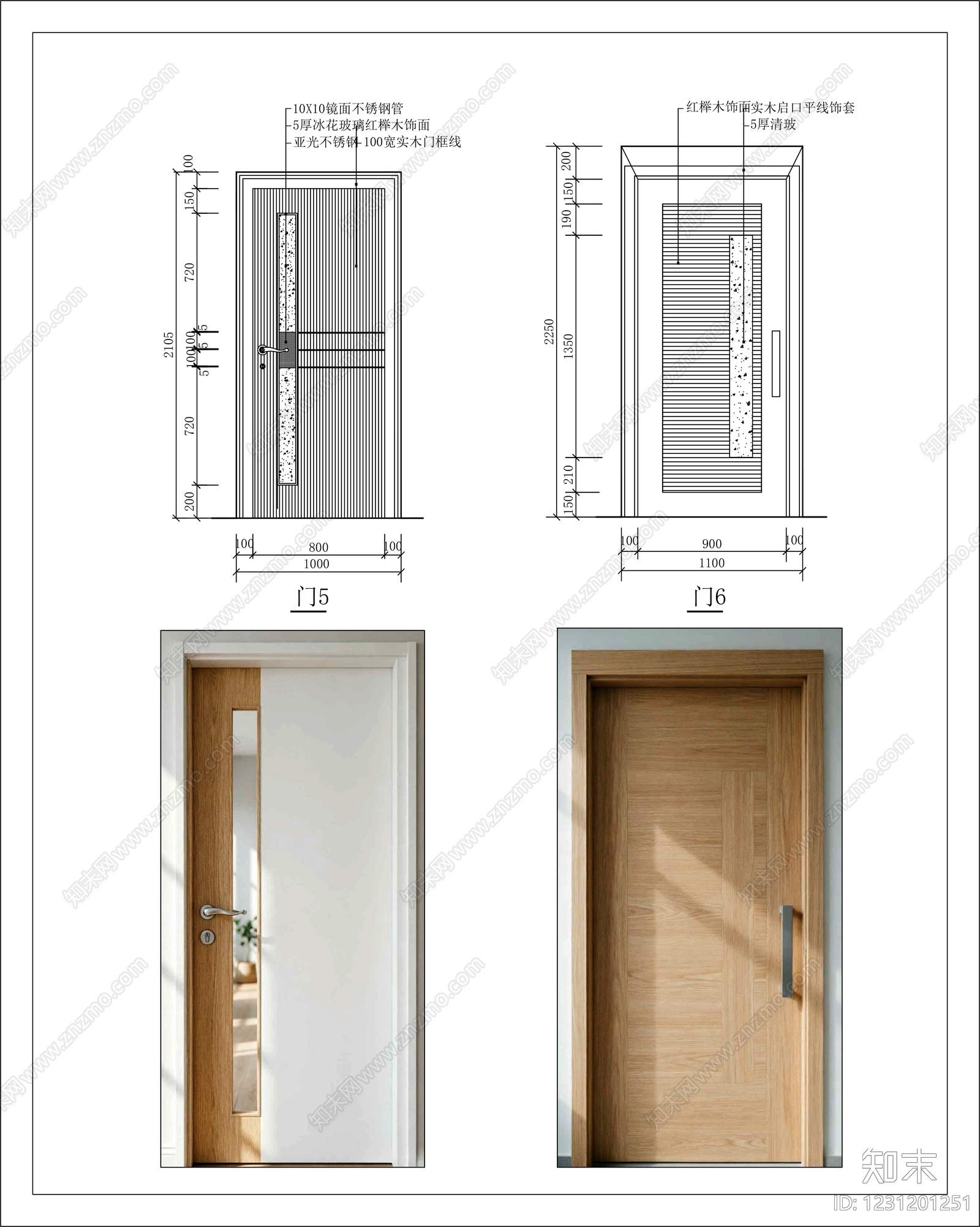 入户门cad施工图下载【ID:1231201251】