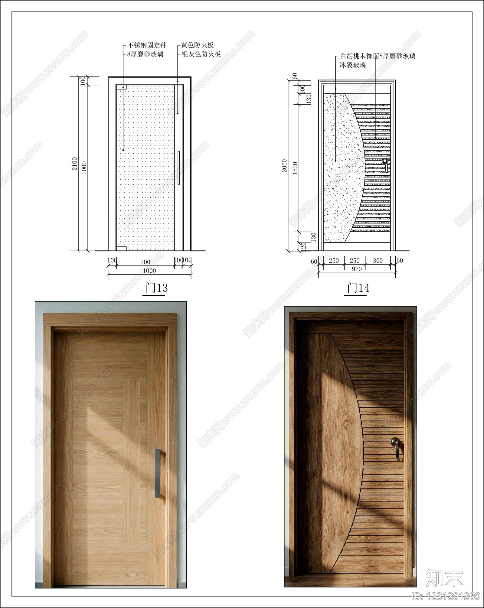 入户门cad施工图下载【ID:1231201209】