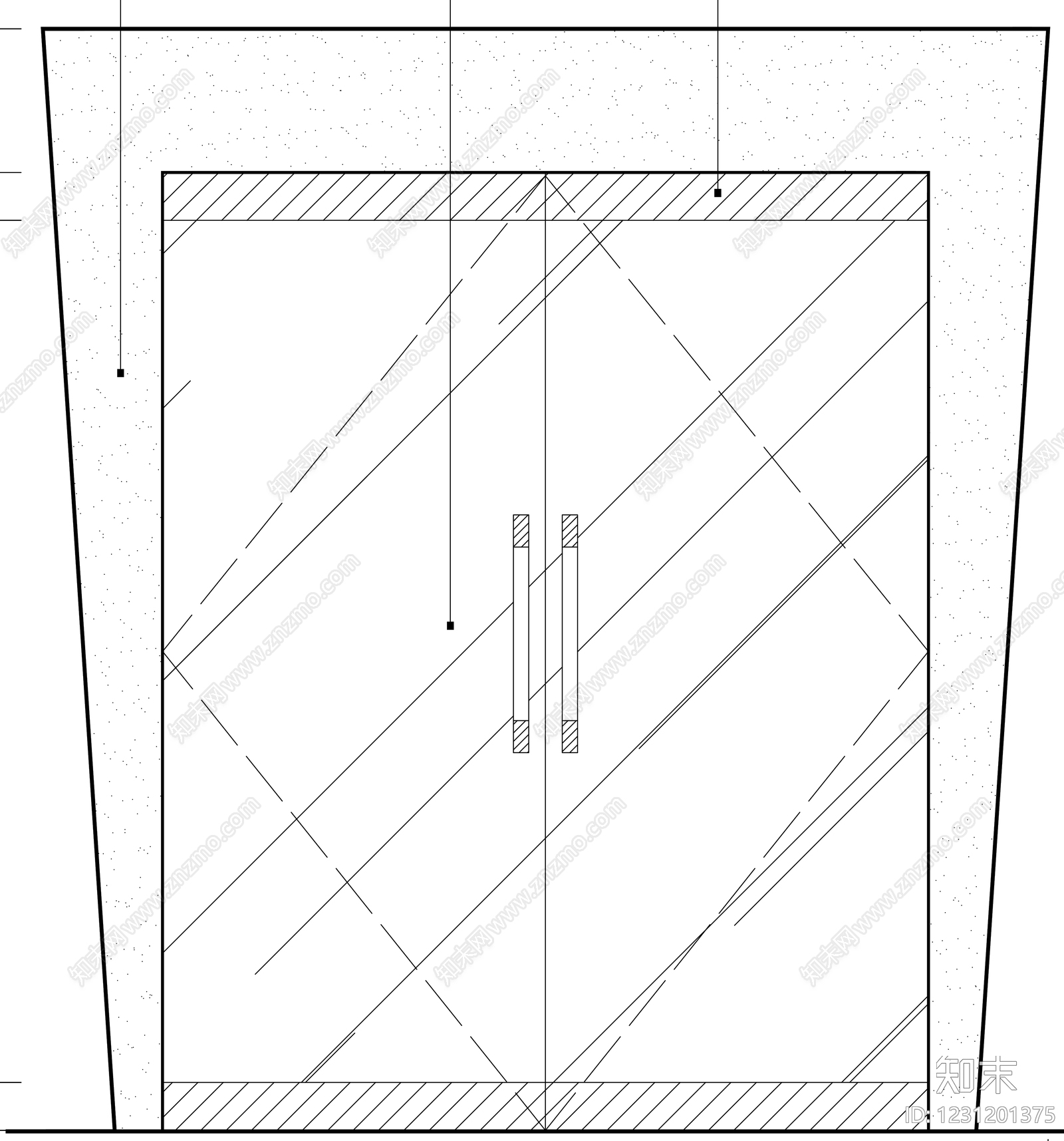 入户门cad施工图下载【ID:1231201375】