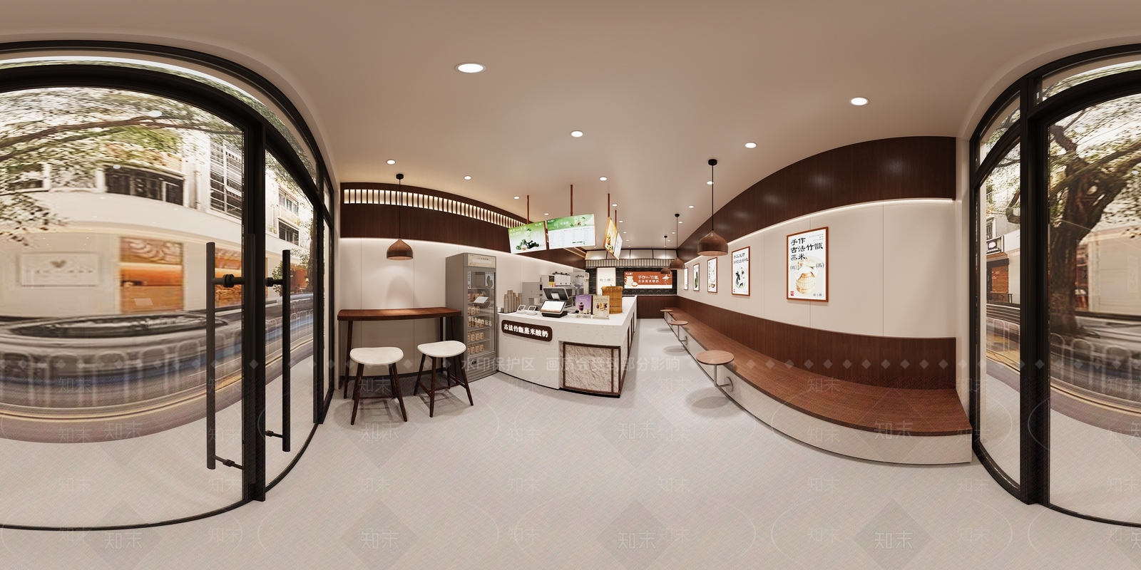 奶油风甜品面包店3D模型下载【ID:1231205591】