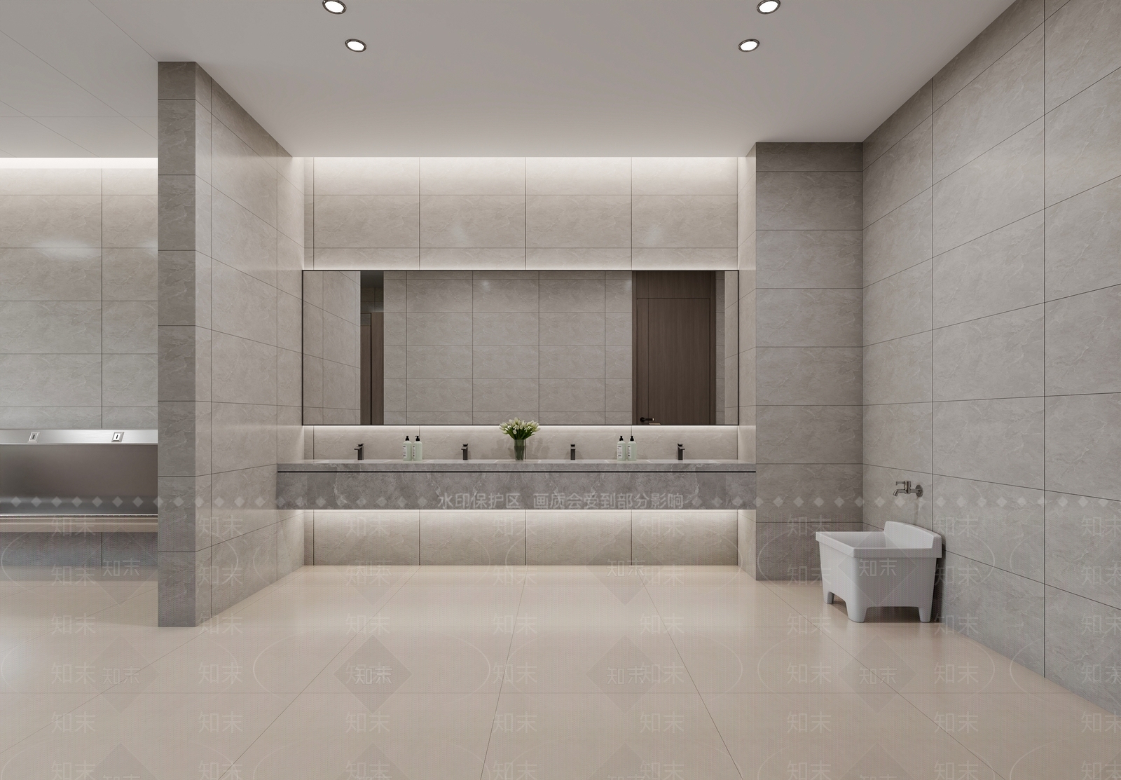 现代简约公共卫生间3D模型下载【ID:1231205865】