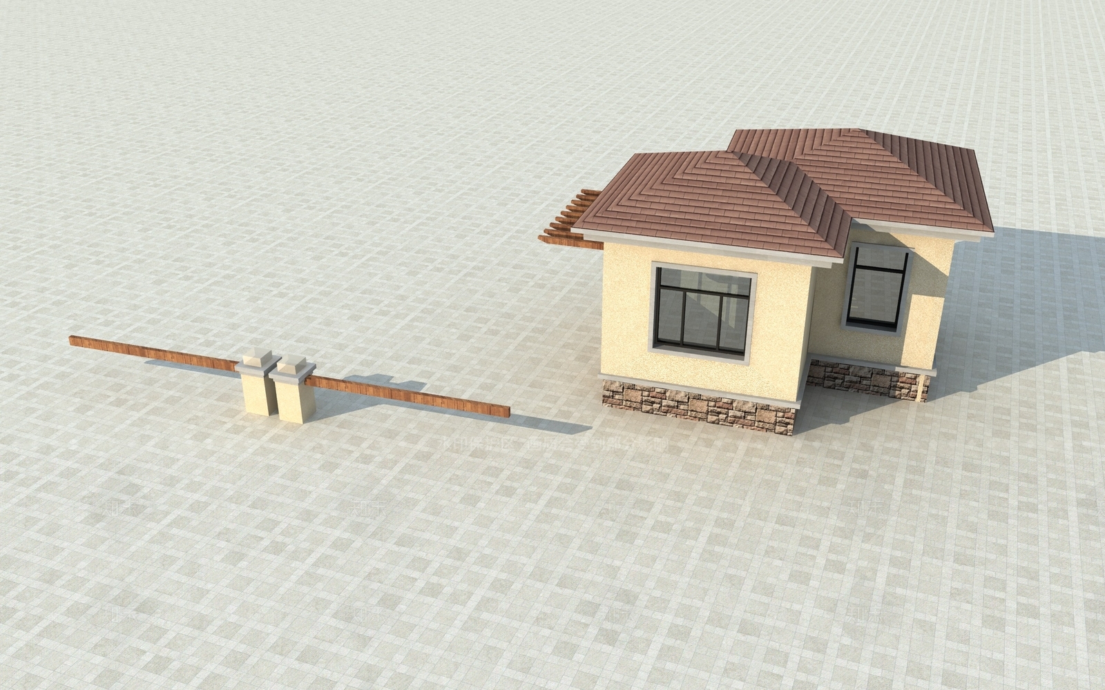 欧式门卫室3D模型下载【ID:1231206238】
