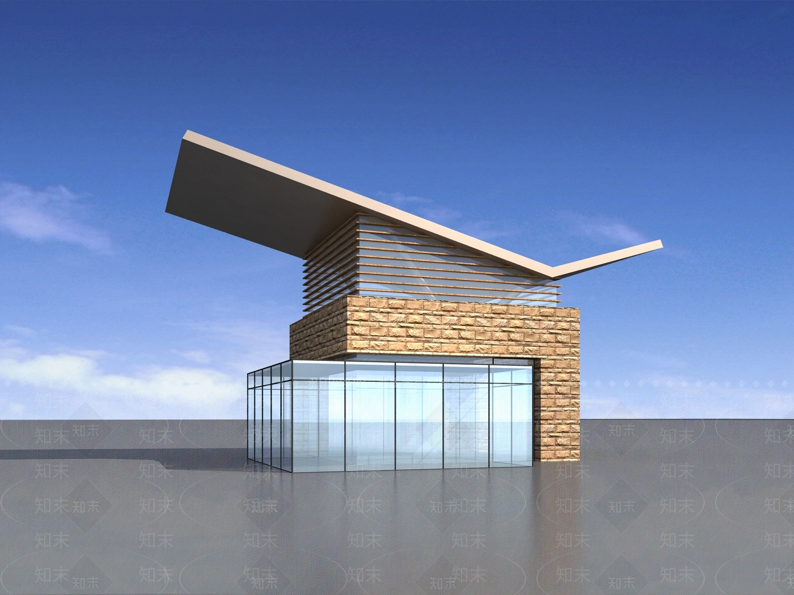 解构主义门卫室3D模型下载【ID:1231206564】