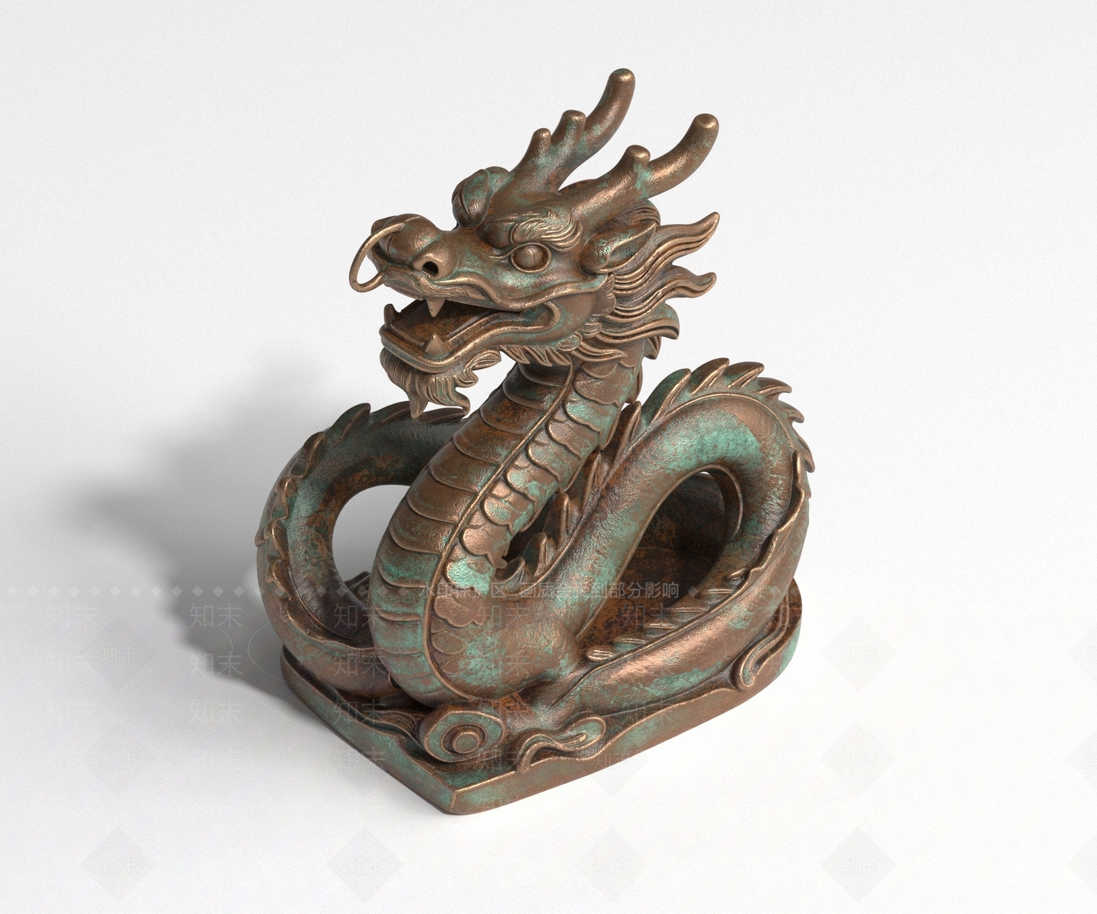 中式雕塑摆件3D模型下载【ID:1231208487】