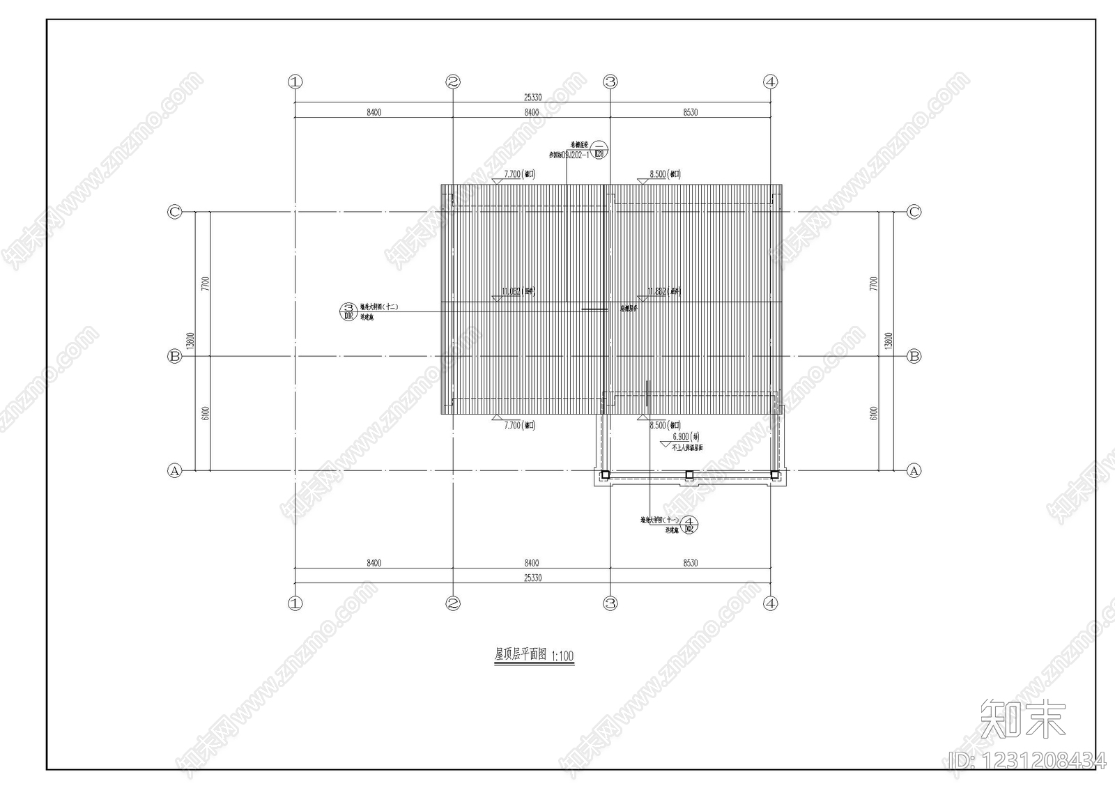 仿古建筑cad施工图下载【ID:1231208434】