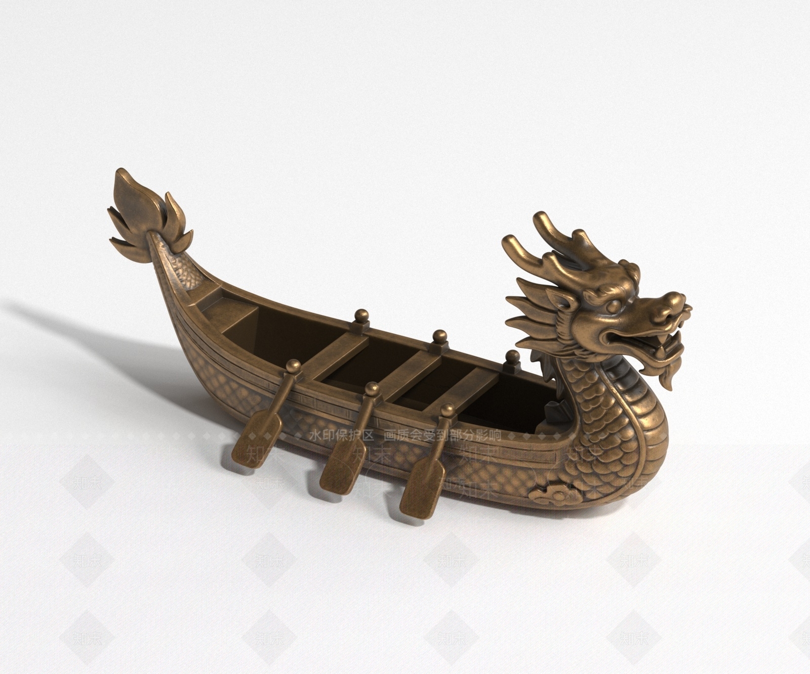 中式雕塑摆件3D模型下载【ID:1231208538】
