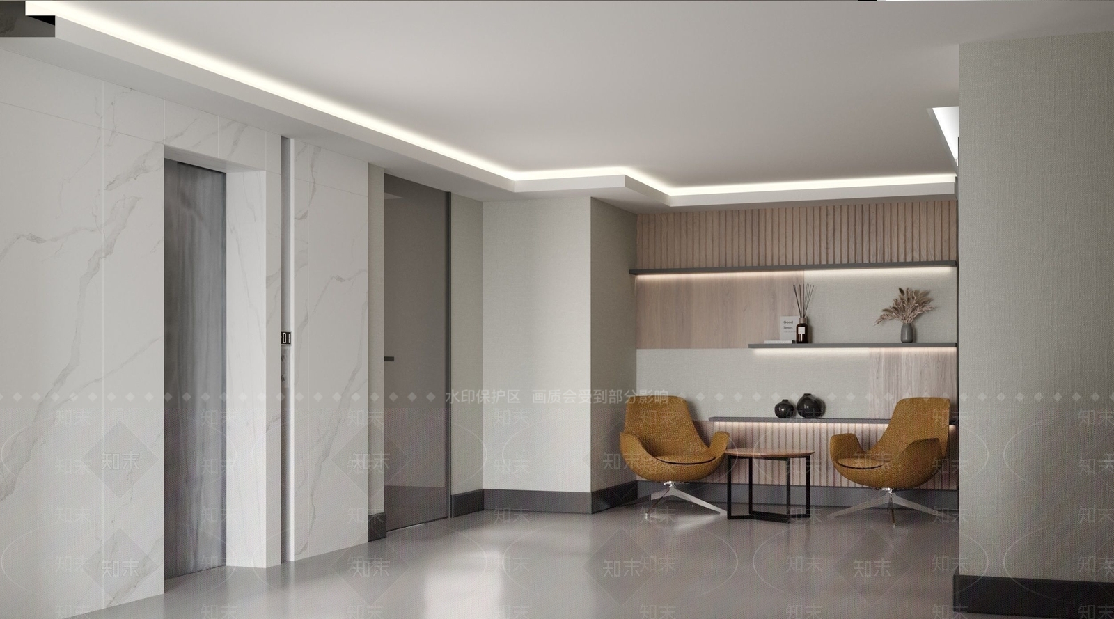 现代简约办公大厅3D模型下载【ID:1231208981】