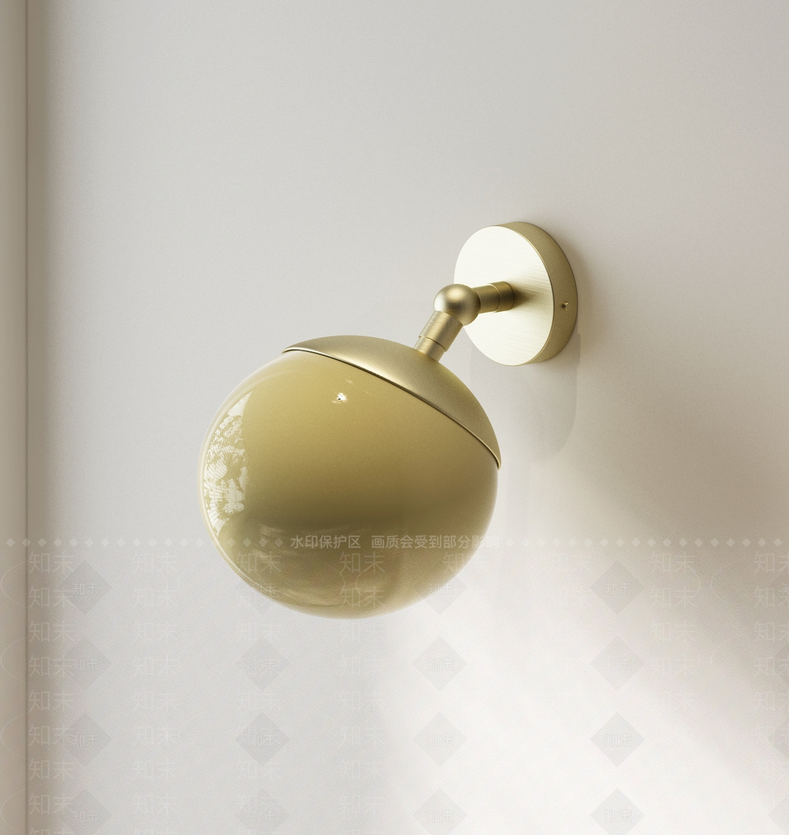 轻奢金属壁灯3D模型下载【ID:1231209577】