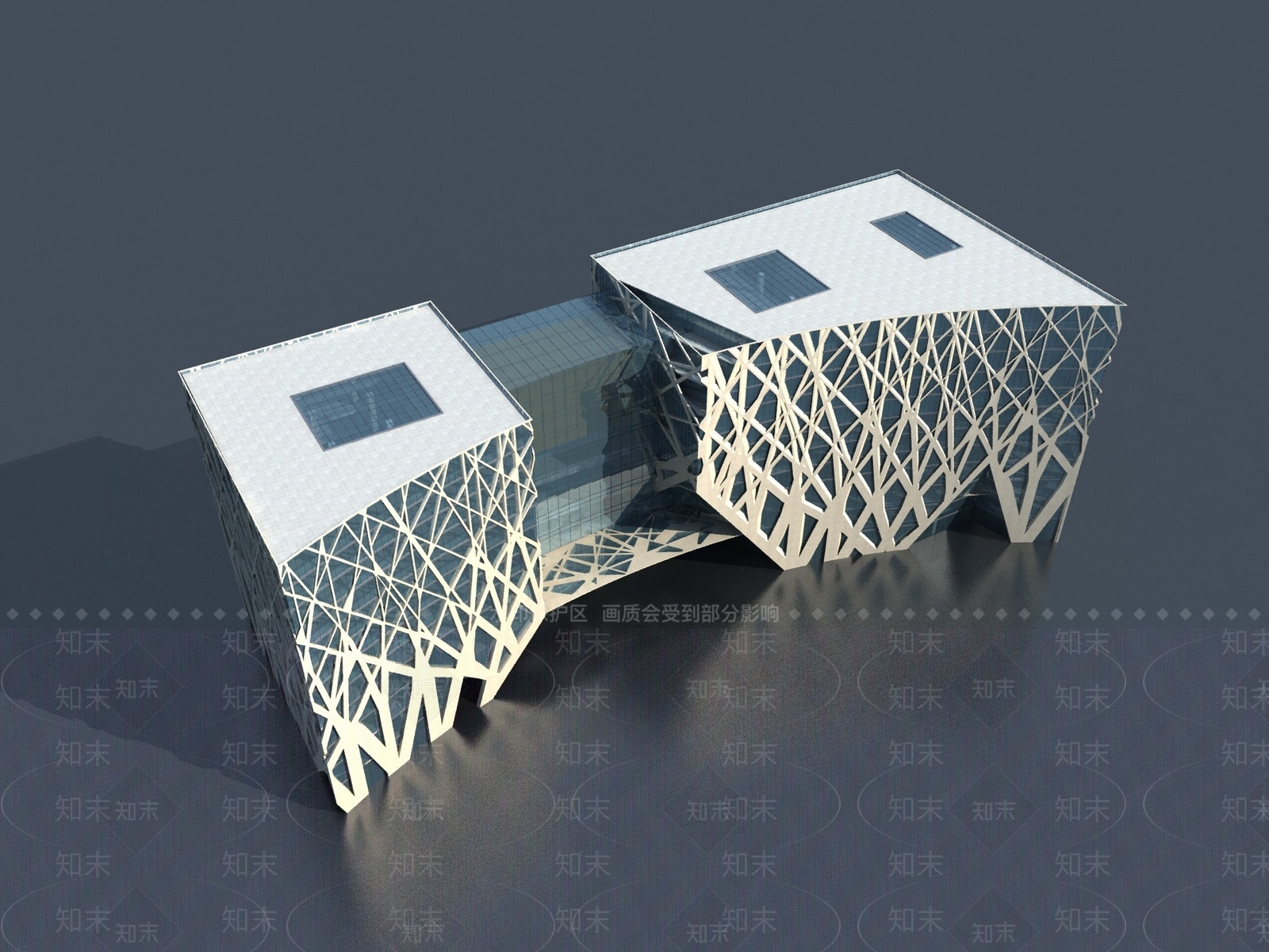 解构主义艺术风格建筑3D模型下载【ID:1231213609】
