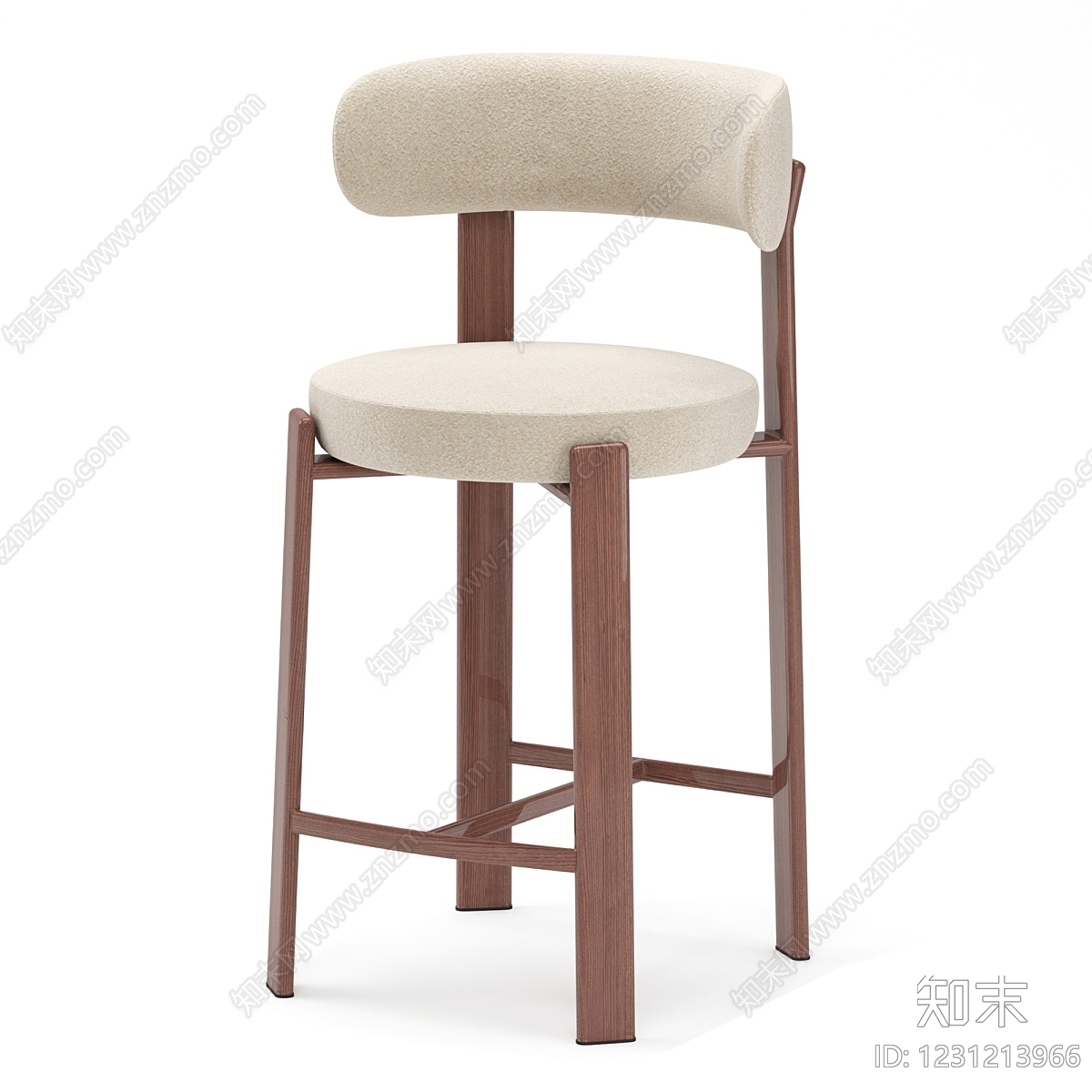中古风吧椅3D模型下载【ID:1231213966】