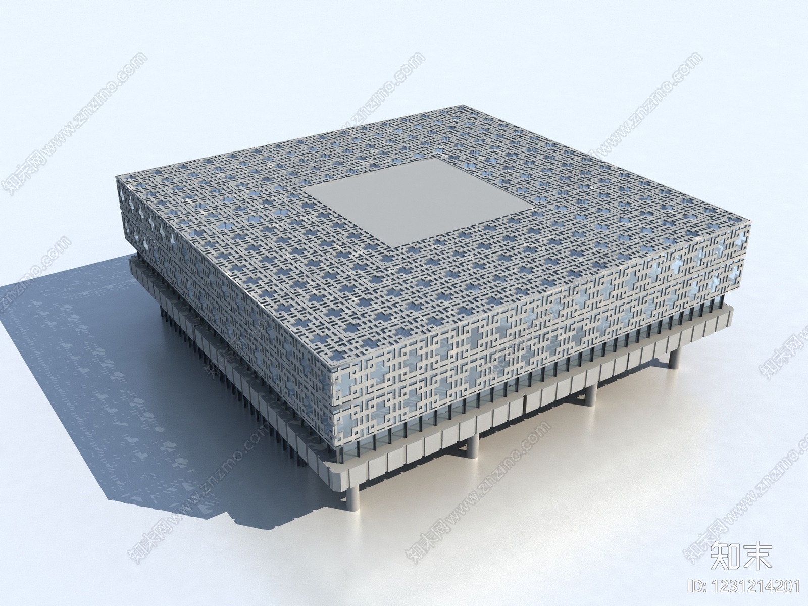 现代主义艺术风格建筑3D模型下载【ID:1231214201】