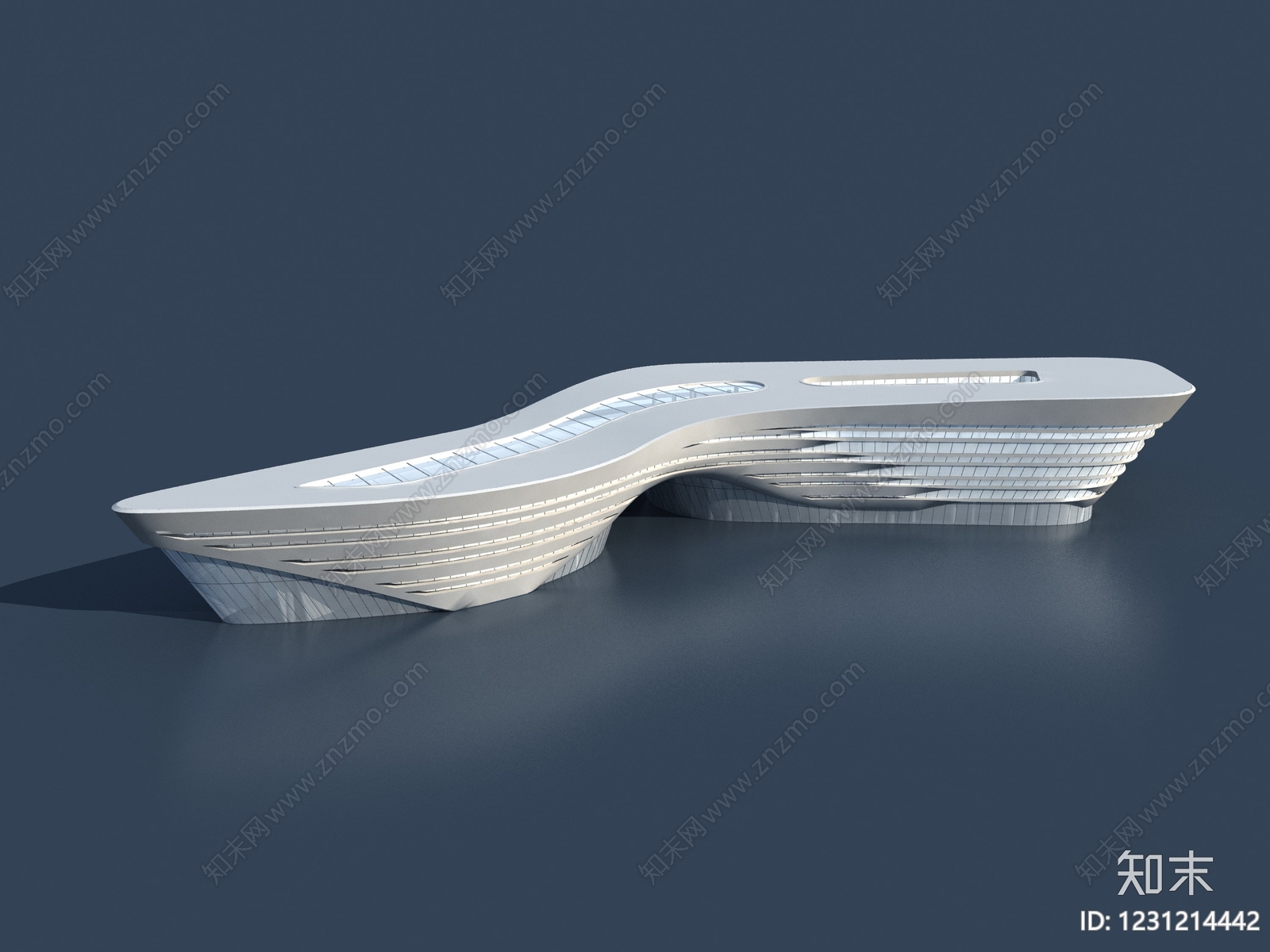 未来主义艺术风格建筑3D模型下载【ID:1231214442】