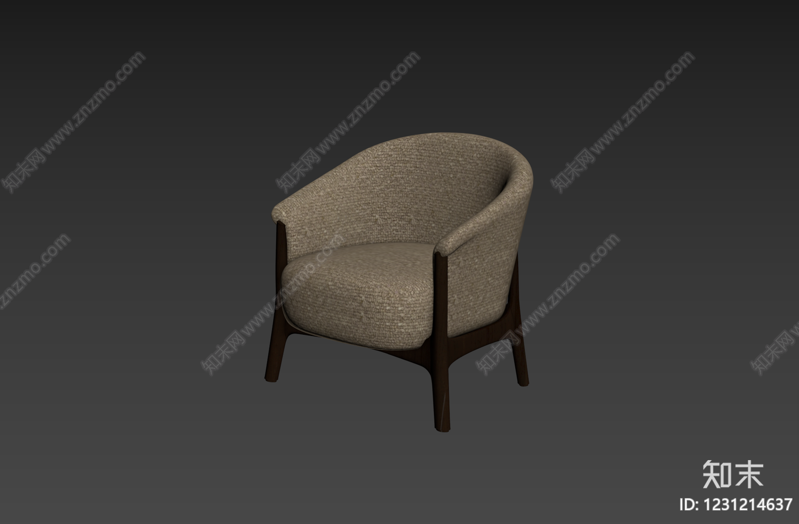 中古风休闲椅3D模型下载【ID:1231214637】
