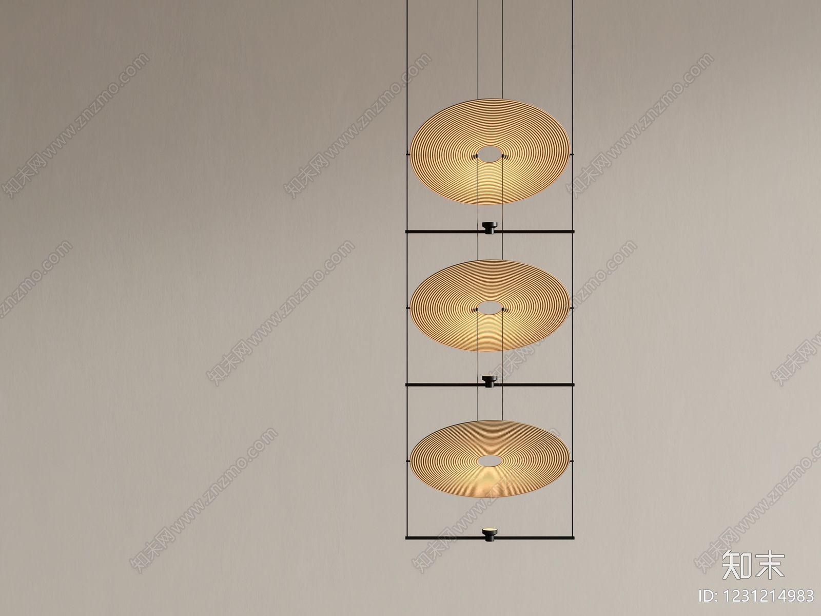 极简艺术吊灯3D模型下载【ID:1231214983】