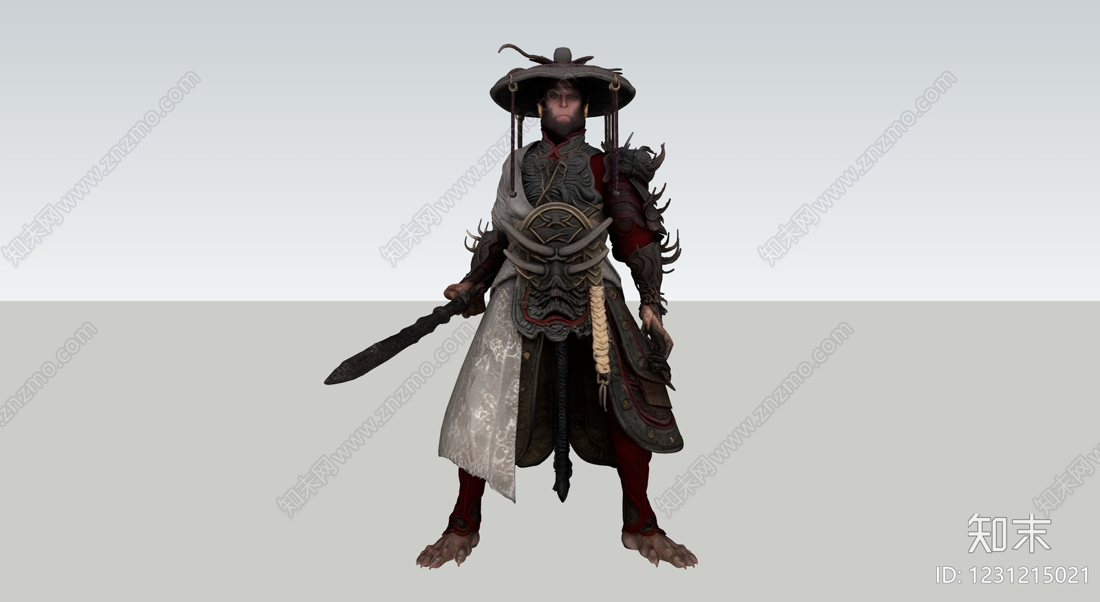 中式虚拟人物SU模型下载【ID:1231215021】